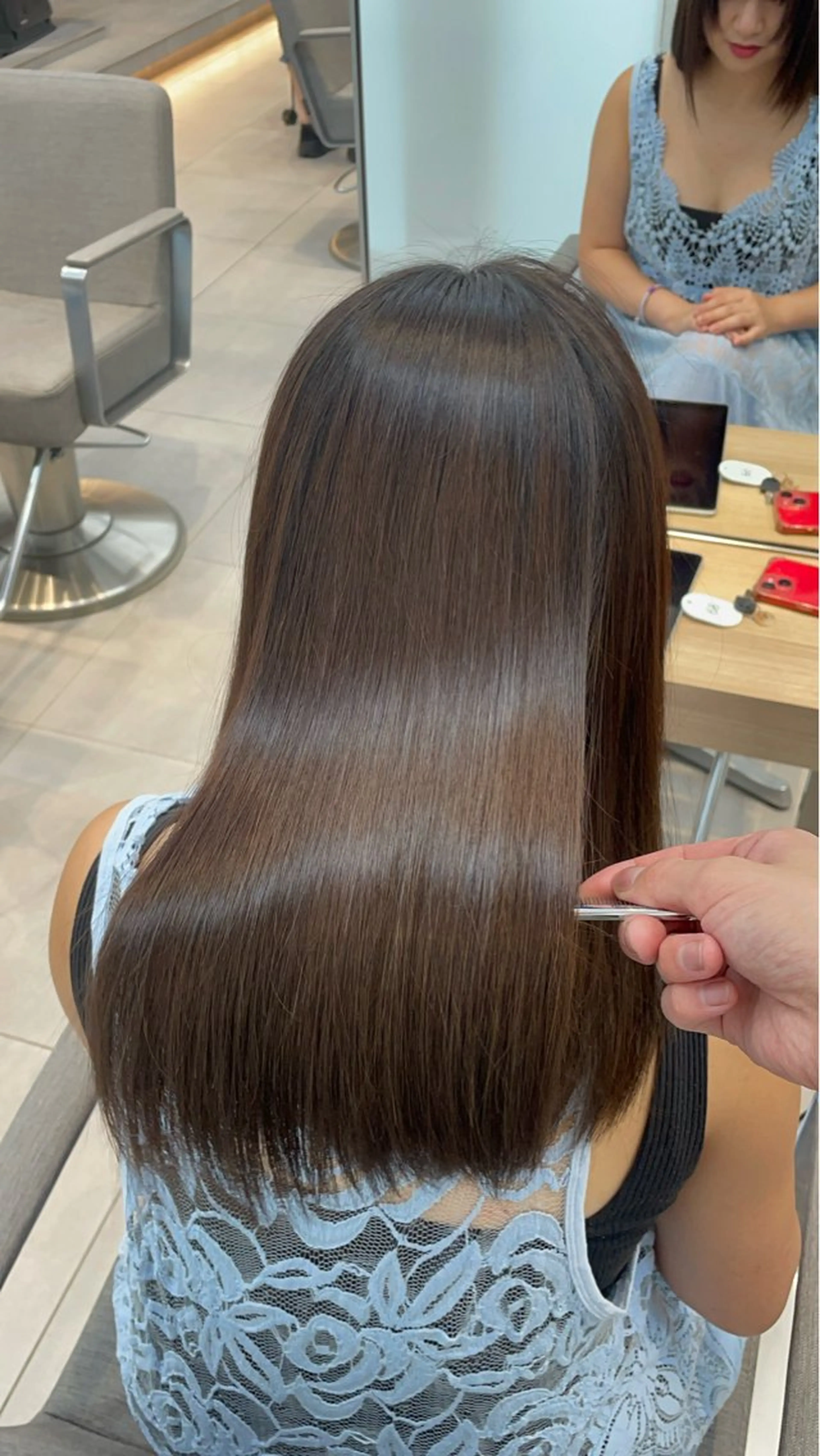 ロング カット 縮毛矯正 トリートメント ヘッドスパ ✨髪質改善✨美髪 矯正🫧小泉のヘアスタイル