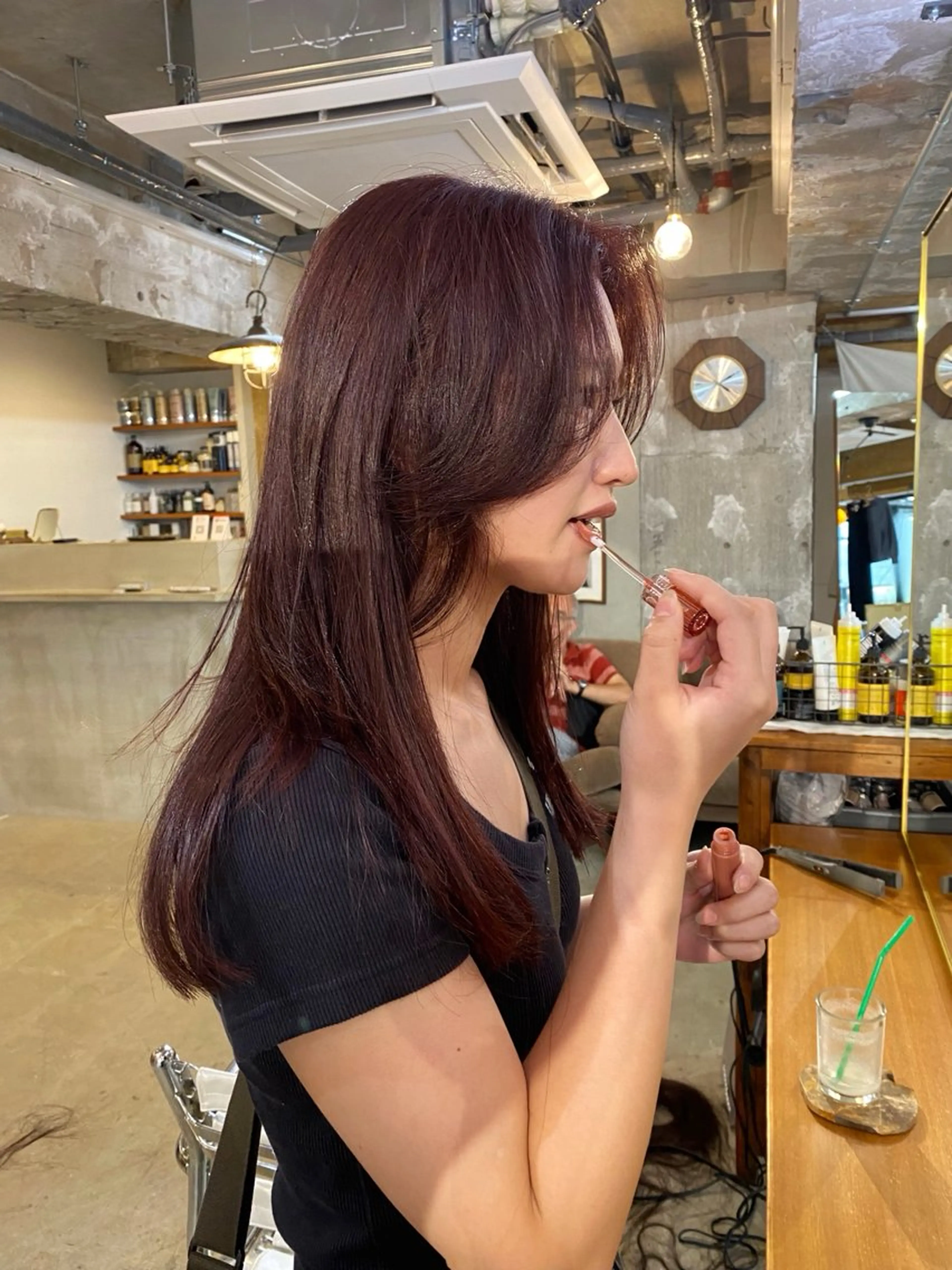 セミロング カラー カット ヘアカラー KEI gattacaのヘアスタイル