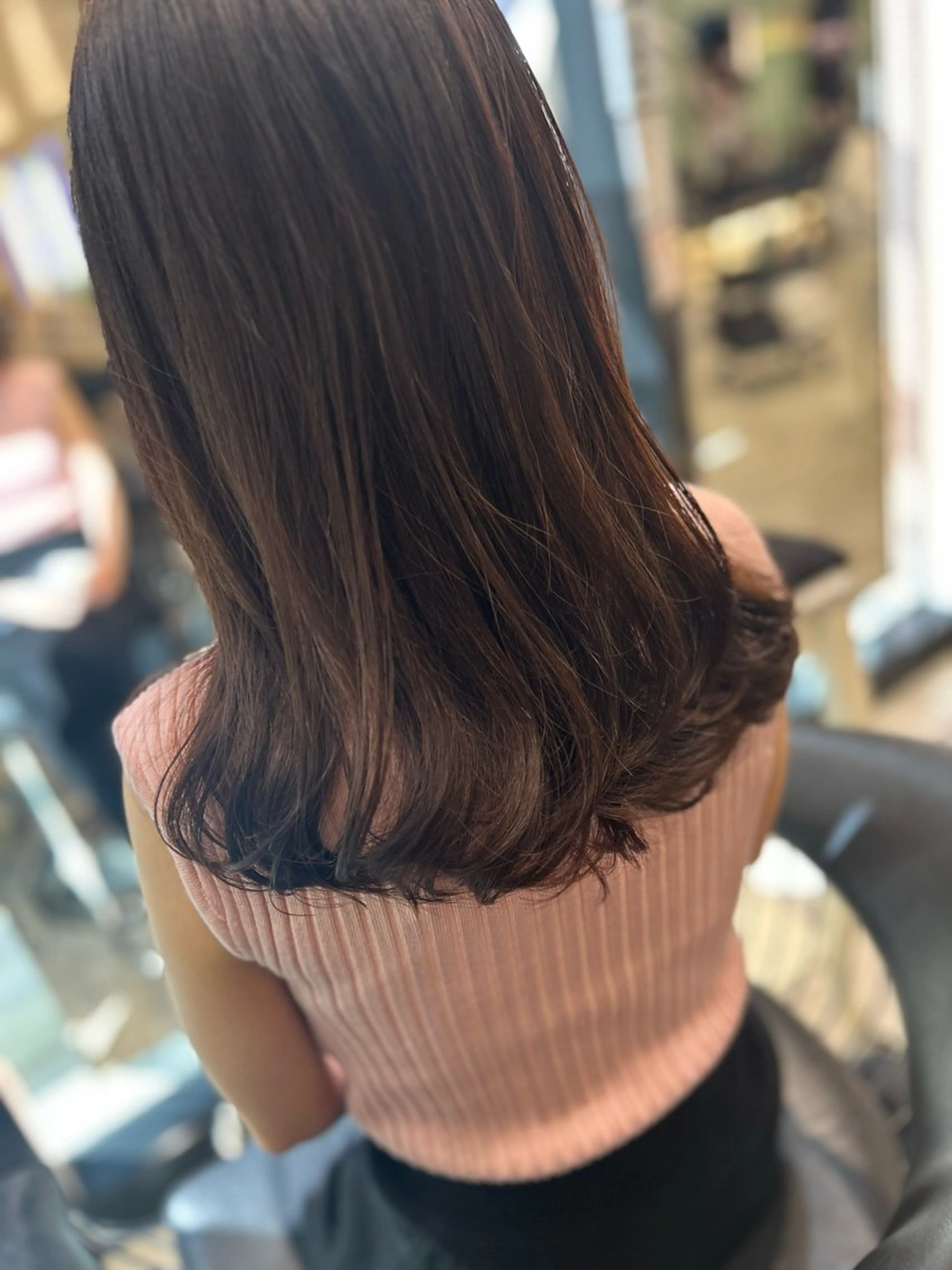 ミディアム パーマ カット パーマ 垢抜けヘア 韓国ヘア銀座近下菜央のヘアスタイル