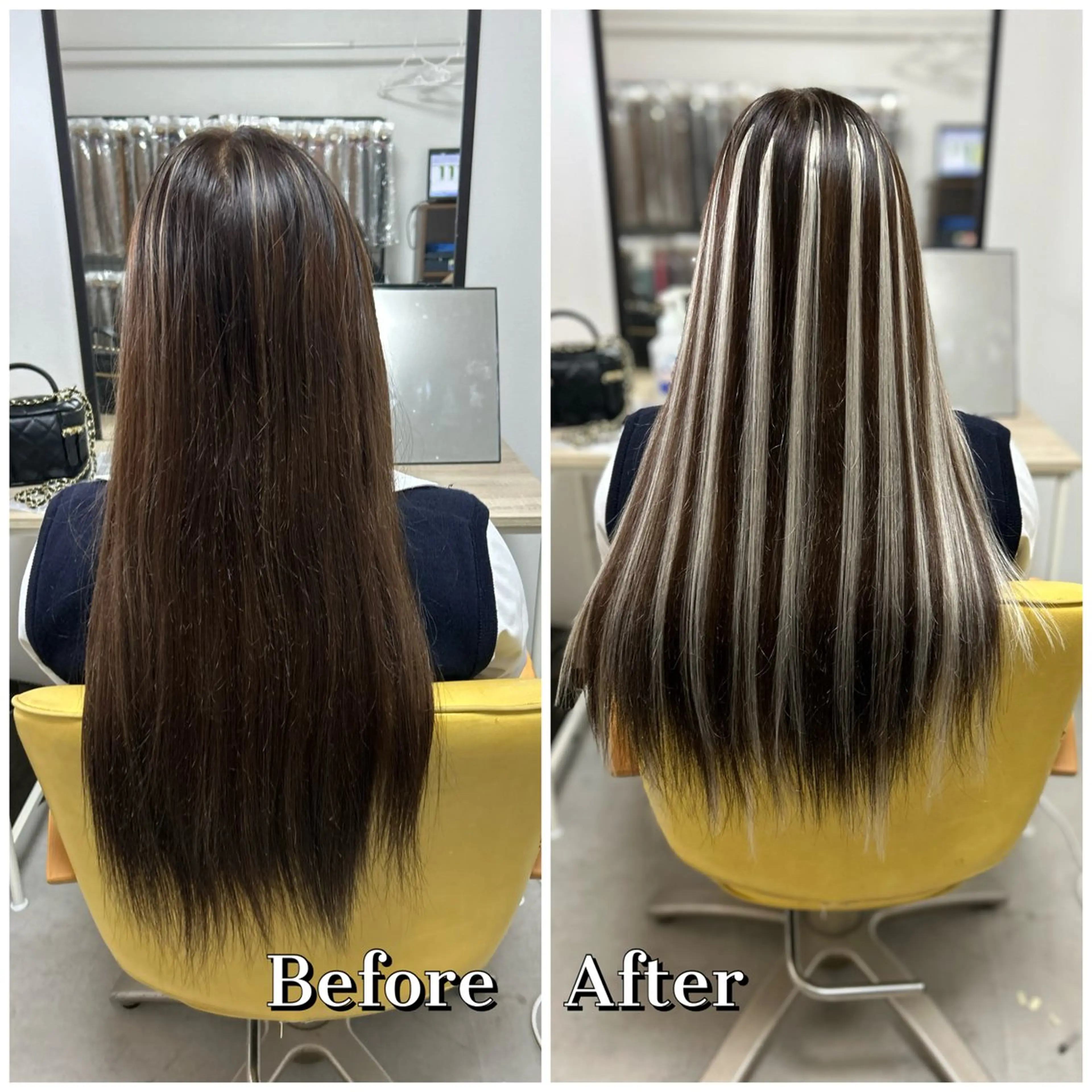 ロング ハイライト エクステ ドレスアップ南草津所属・🫧ドレスアップ 南草津店🫧のヘアスタイル