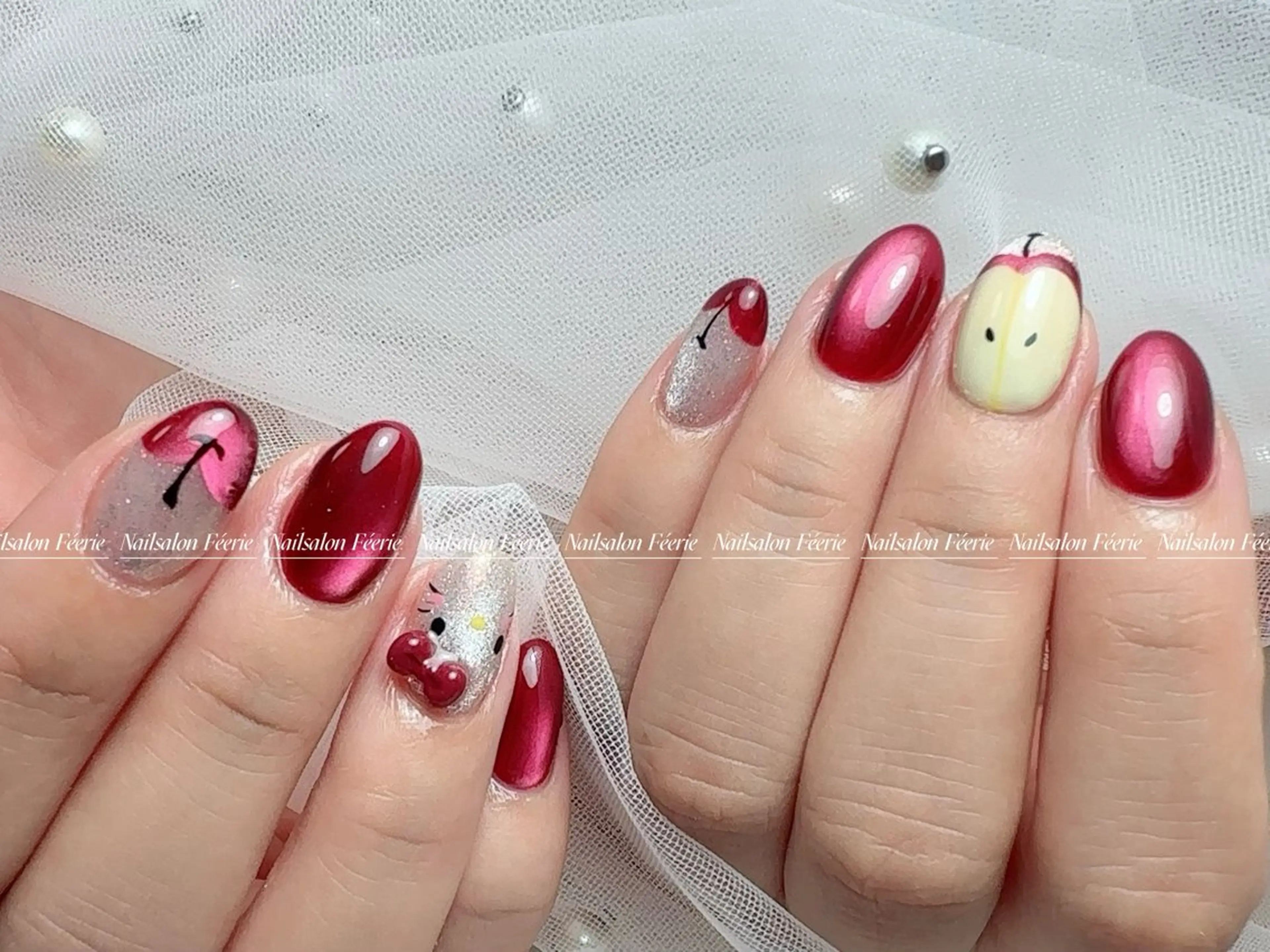 ネイル 成人式 長さ出し フットネイル フレンチネイル ジェルネイル ハンドネイル ハンドケア nail salon Feerieのネイルデザイン