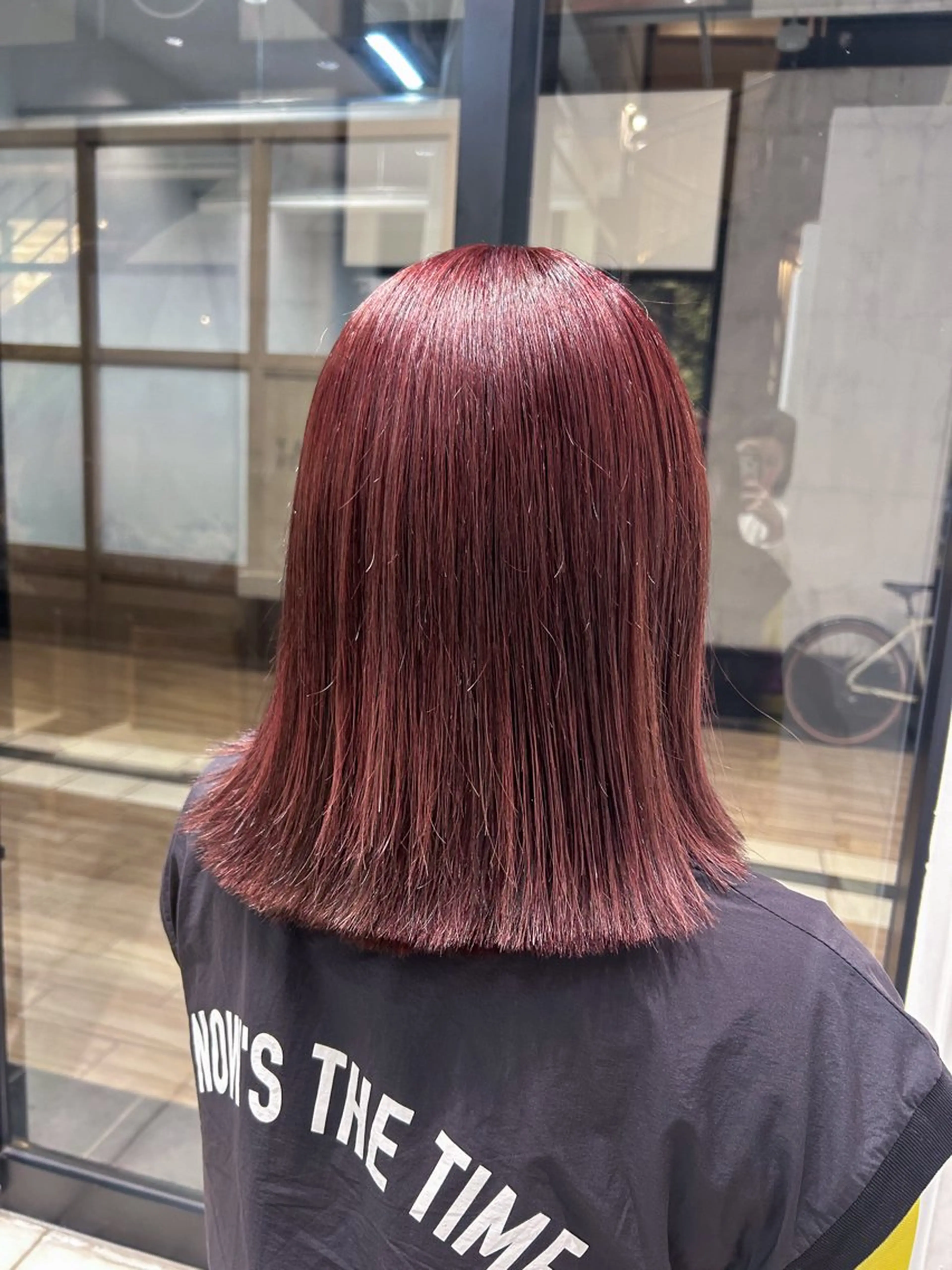 ミディアム カラー ヘアアレンジ カット ヘアカラー トリートメント yuka .のヘアスタイル