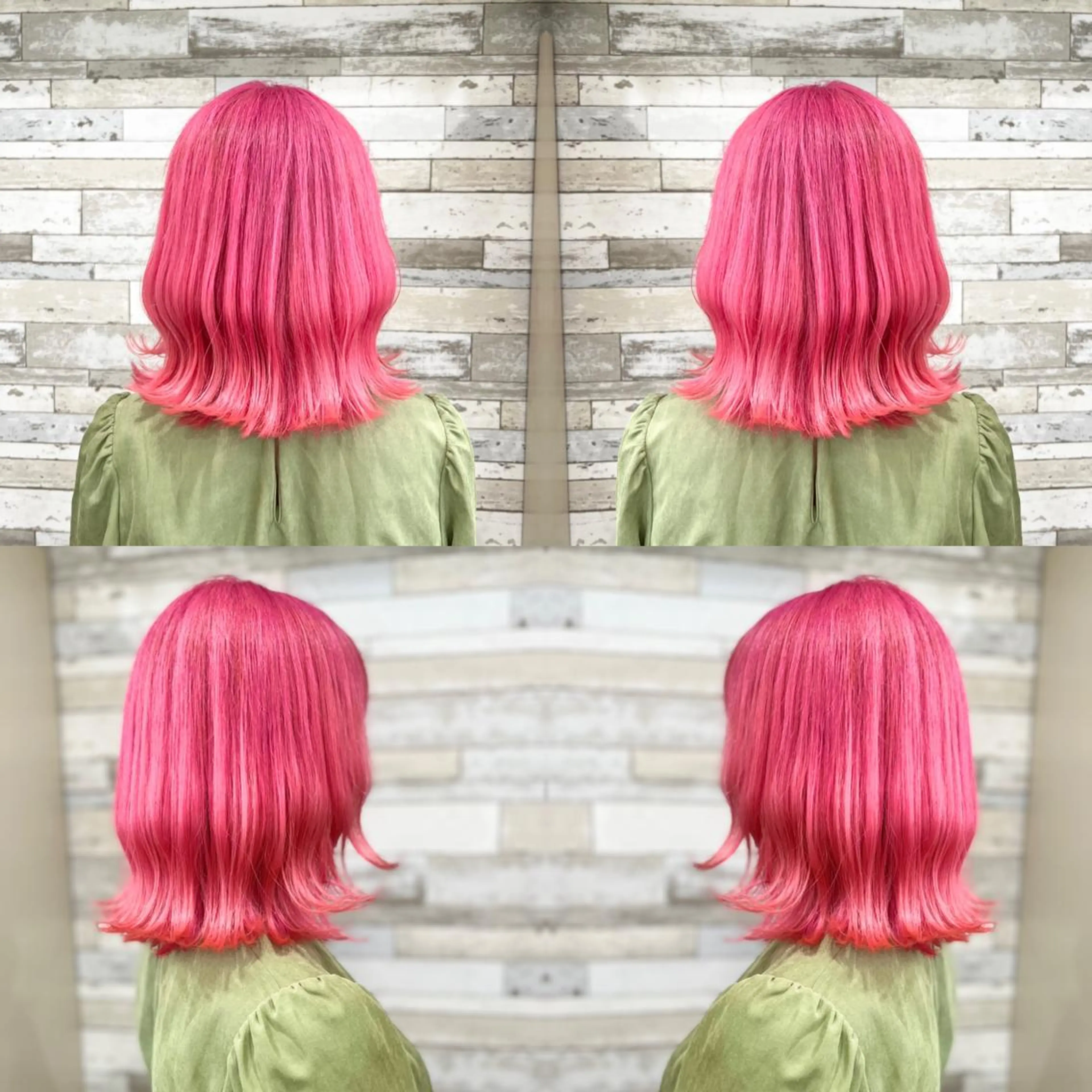 ミディアム カラー ヘアカラー トリートメント "PEPPU "所属・派手髪、ハイトーン ショートヘアShinのヘアスタイル