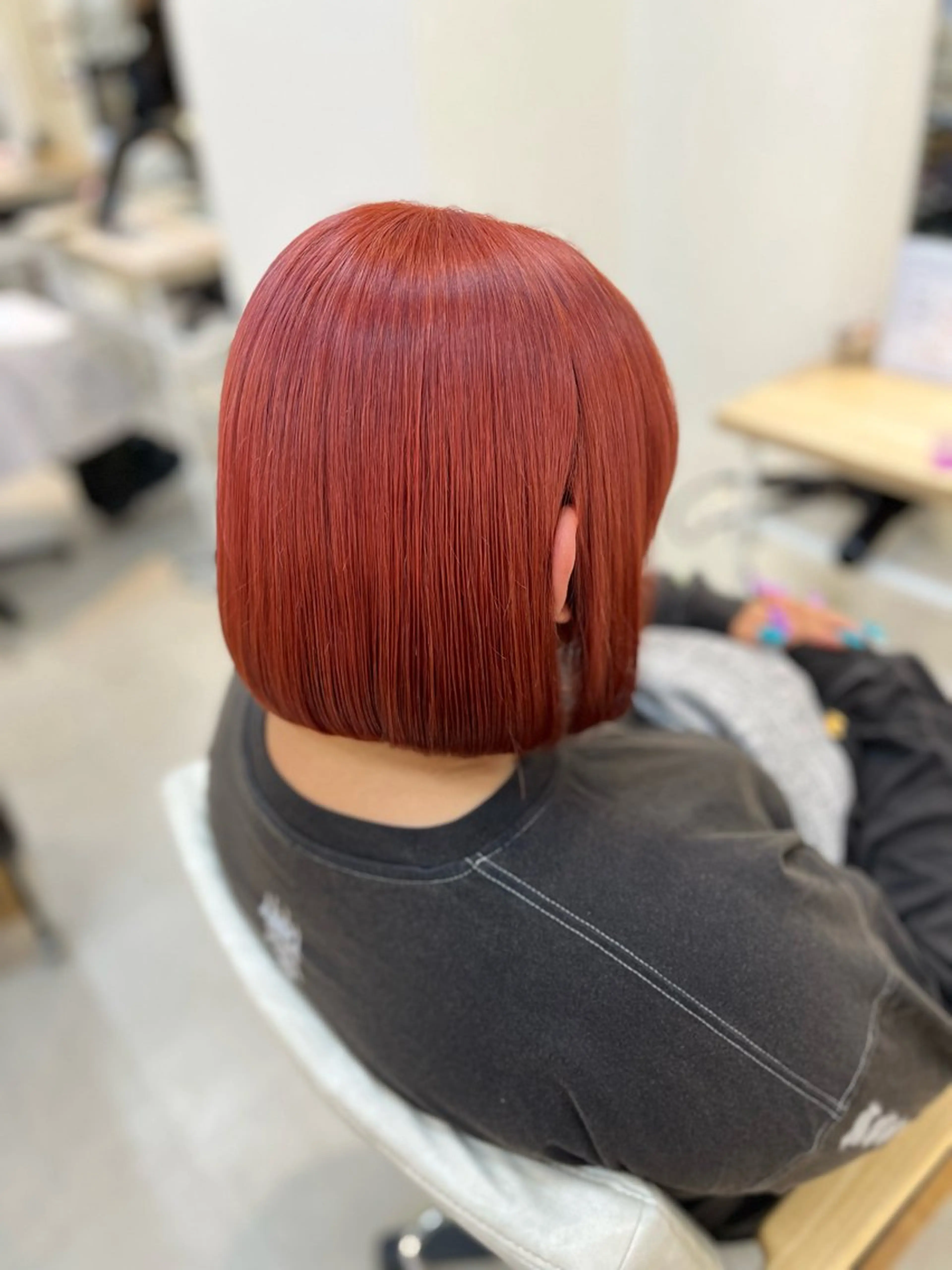 ショート カラー ヘアカラー Lamp 柏 山口 か乃 ブリーチカラーのヘアスタイル