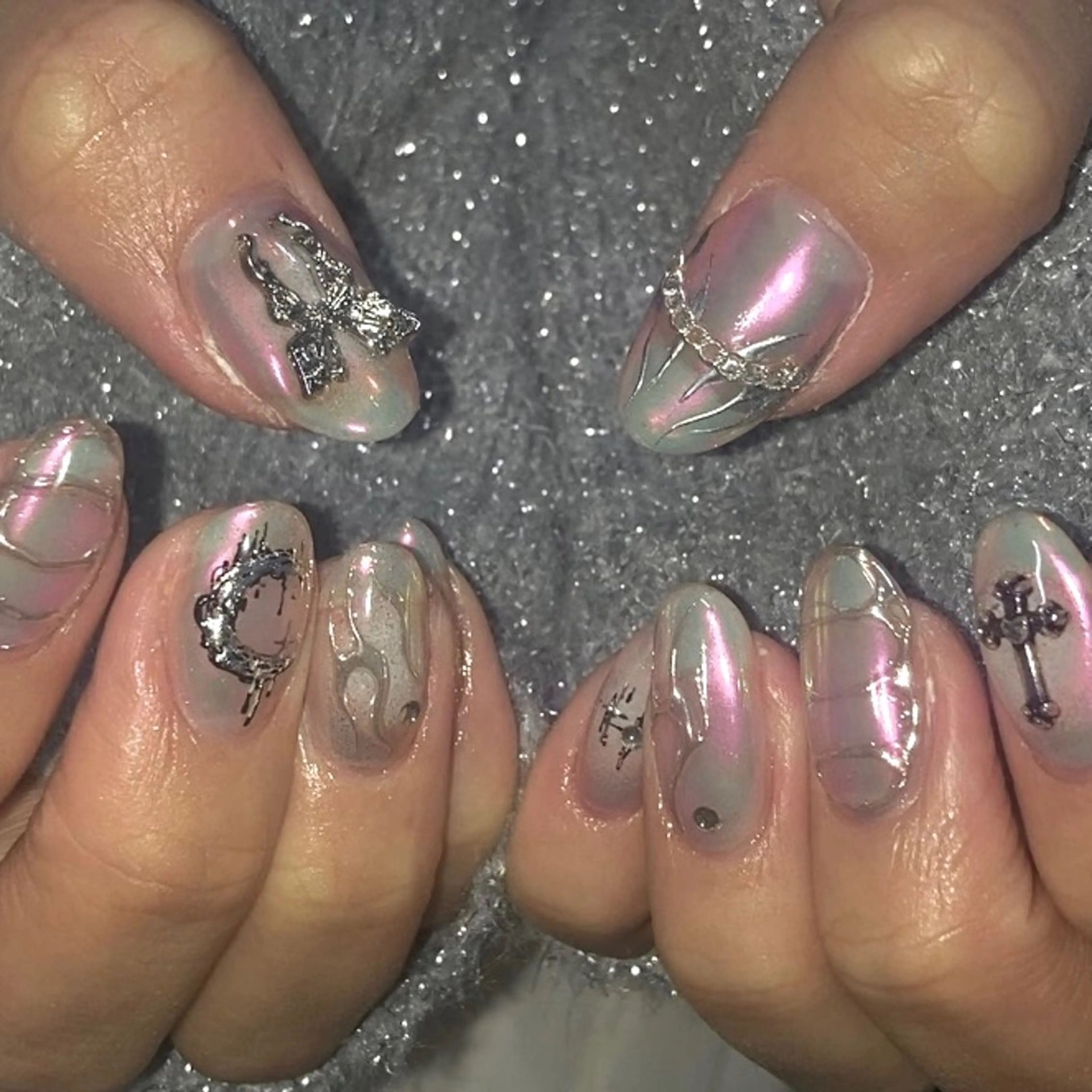 ネイル ハンドネイル フットネイル kana/モード ・グランジ໒꒱のネイルデザイン