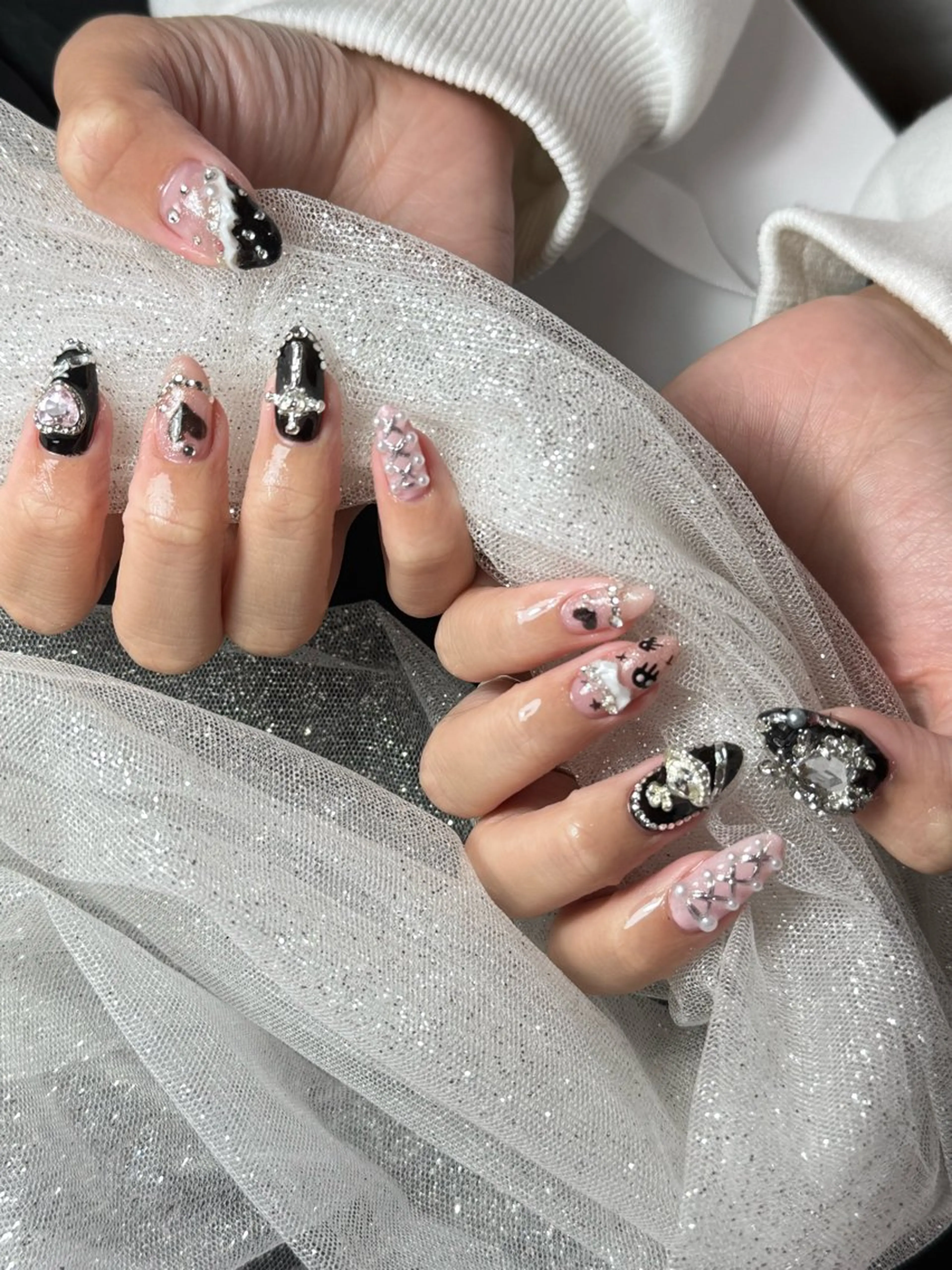 💅 大人気の量産型ネイル+ パーツつけ放題の写真
