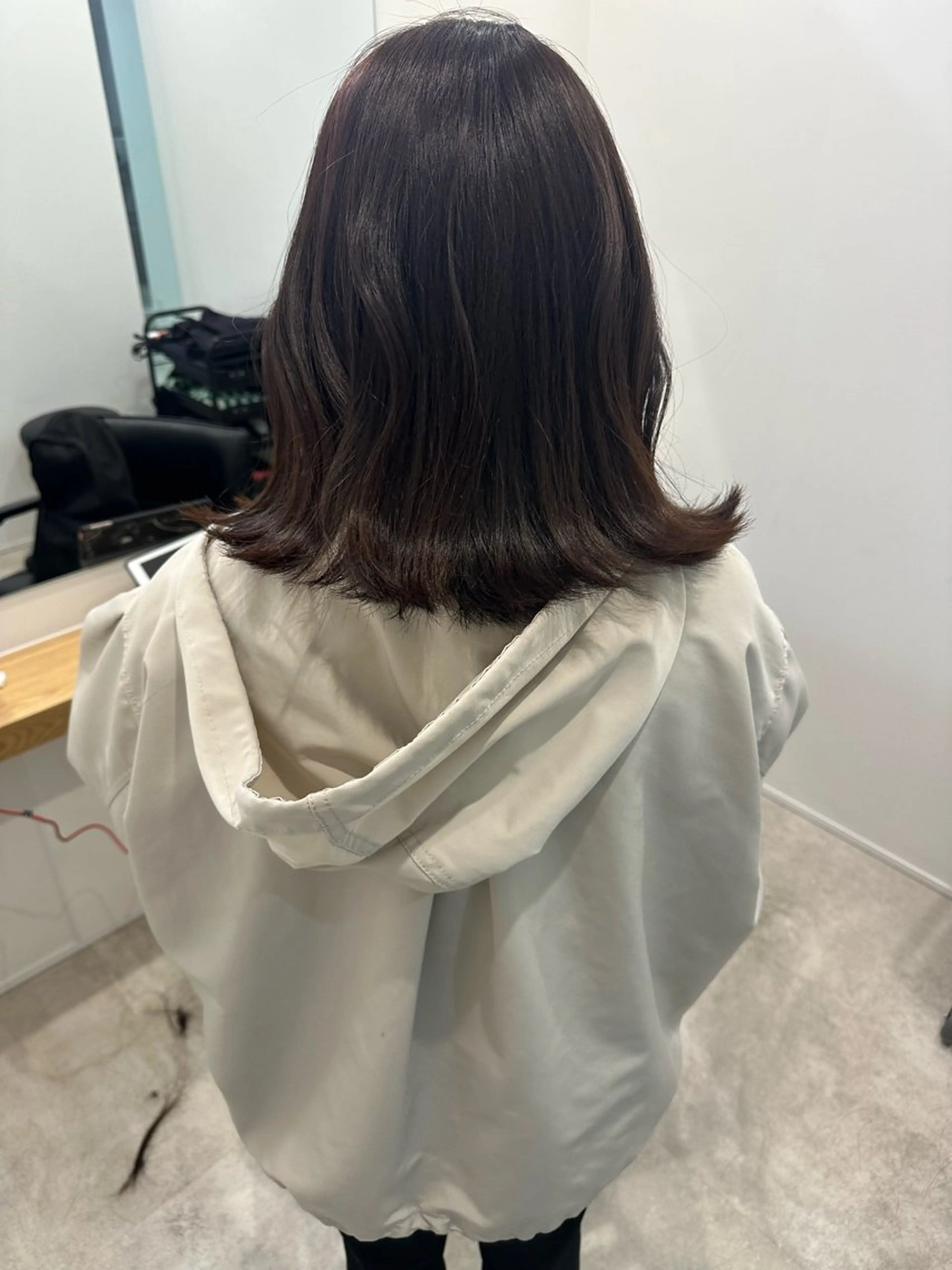 ミディアム カラー カット ヘアカラー トリートメント 海外ヘア/ワンカラー 🍒nao.のヘアスタイル