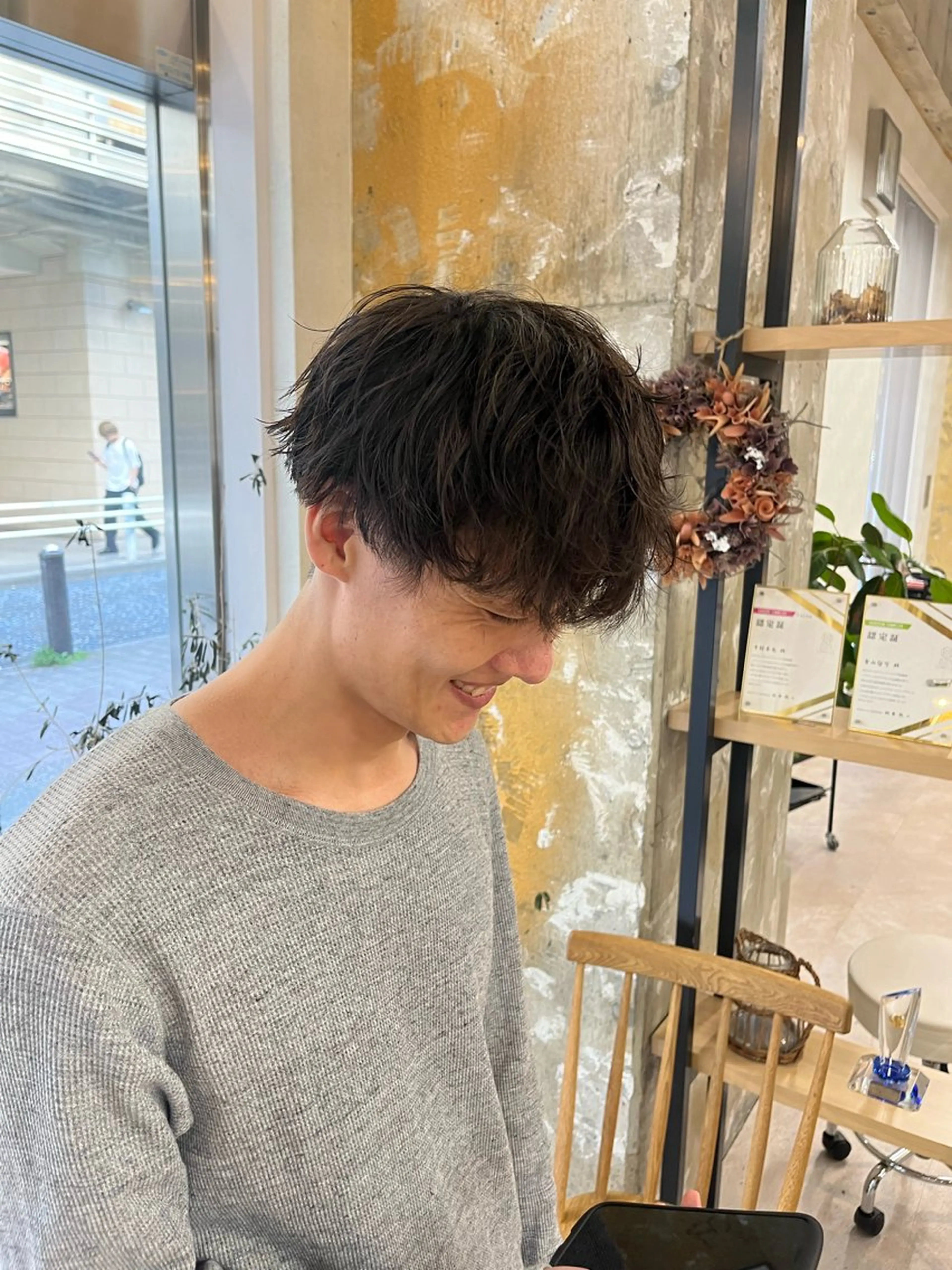 パーマ ニュアンスパーマ 曲がる縮毛矯正　爲石のヘアスタイル