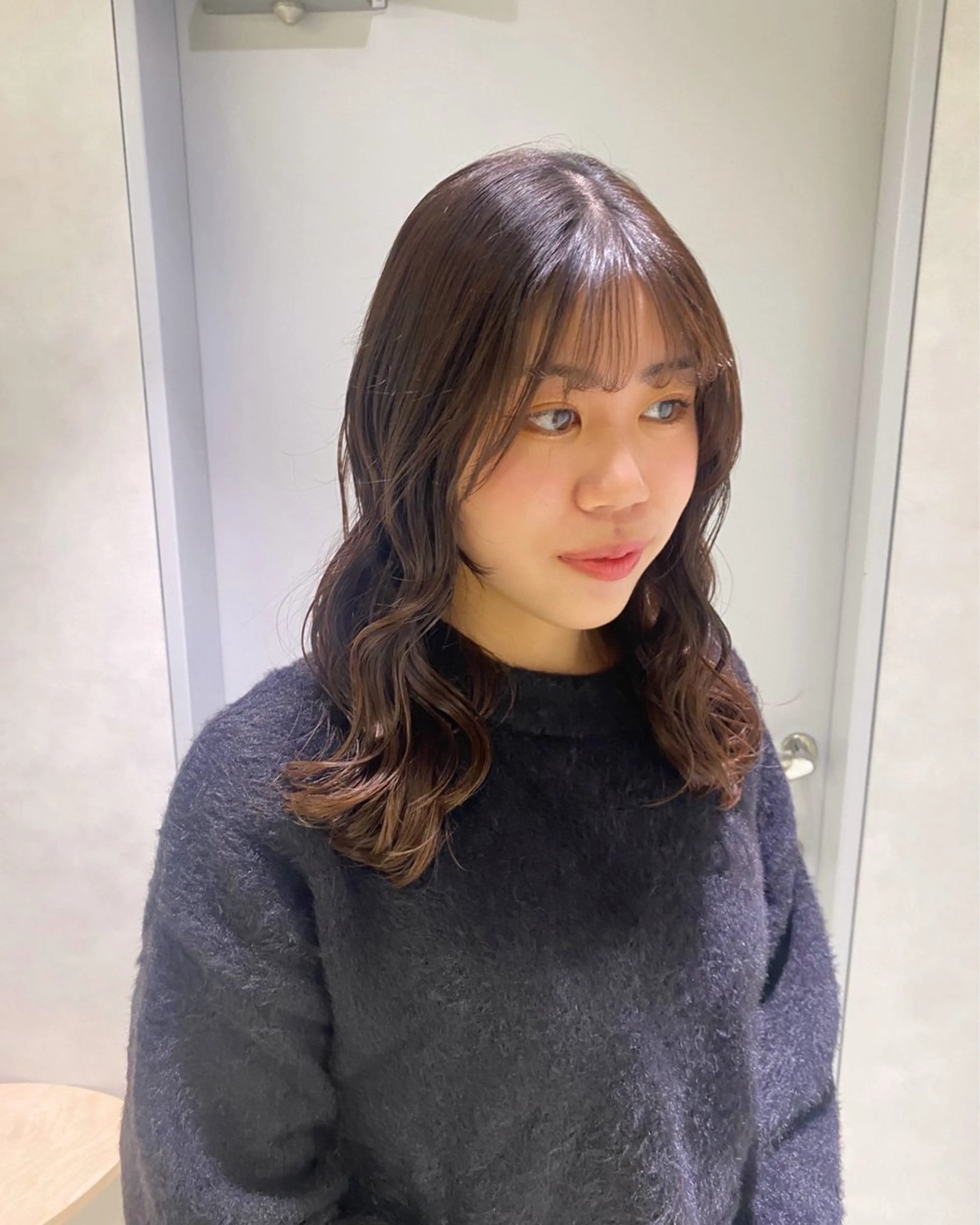 ミディアム さよ 🌼西梅田美容室のヘアスタイル