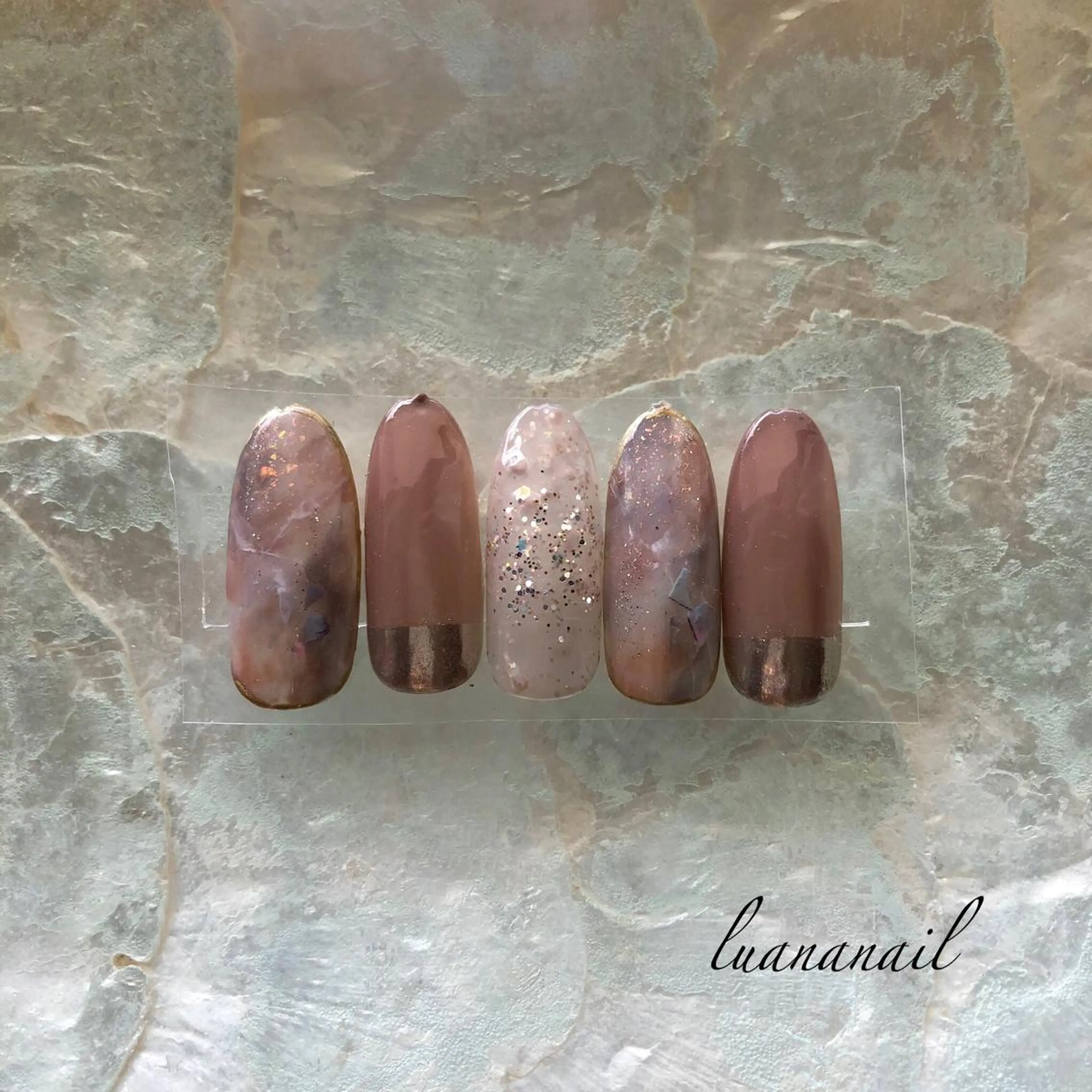 ネイル アートネイル 大理石ネイル(マーブル) ハンドネイル luana nailのネイルデザイン