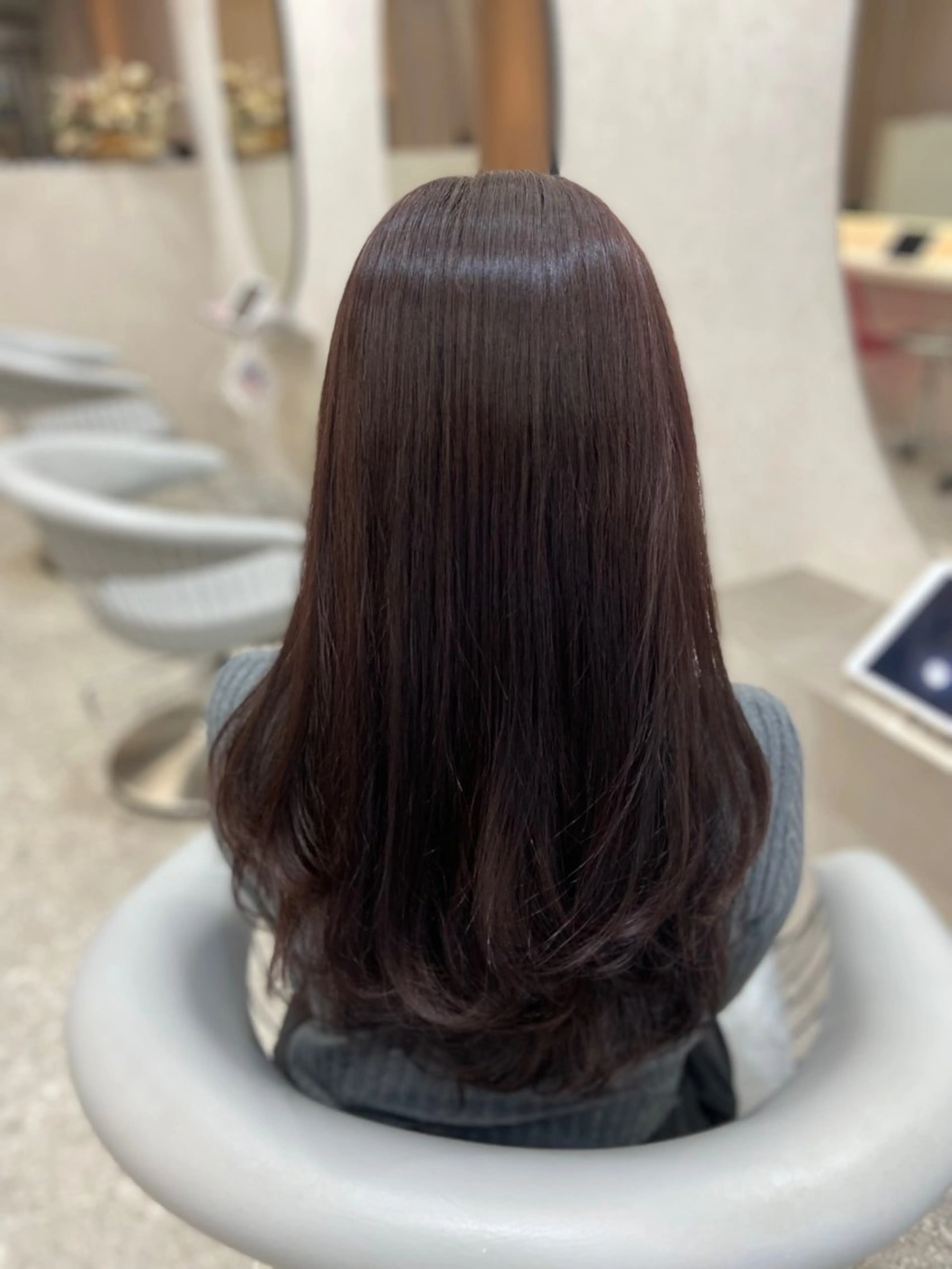 ロング カラー カット ヘアカラー トリートメント 新宿/韓国ヘア 中明度カラー/かやのヘアスタイル