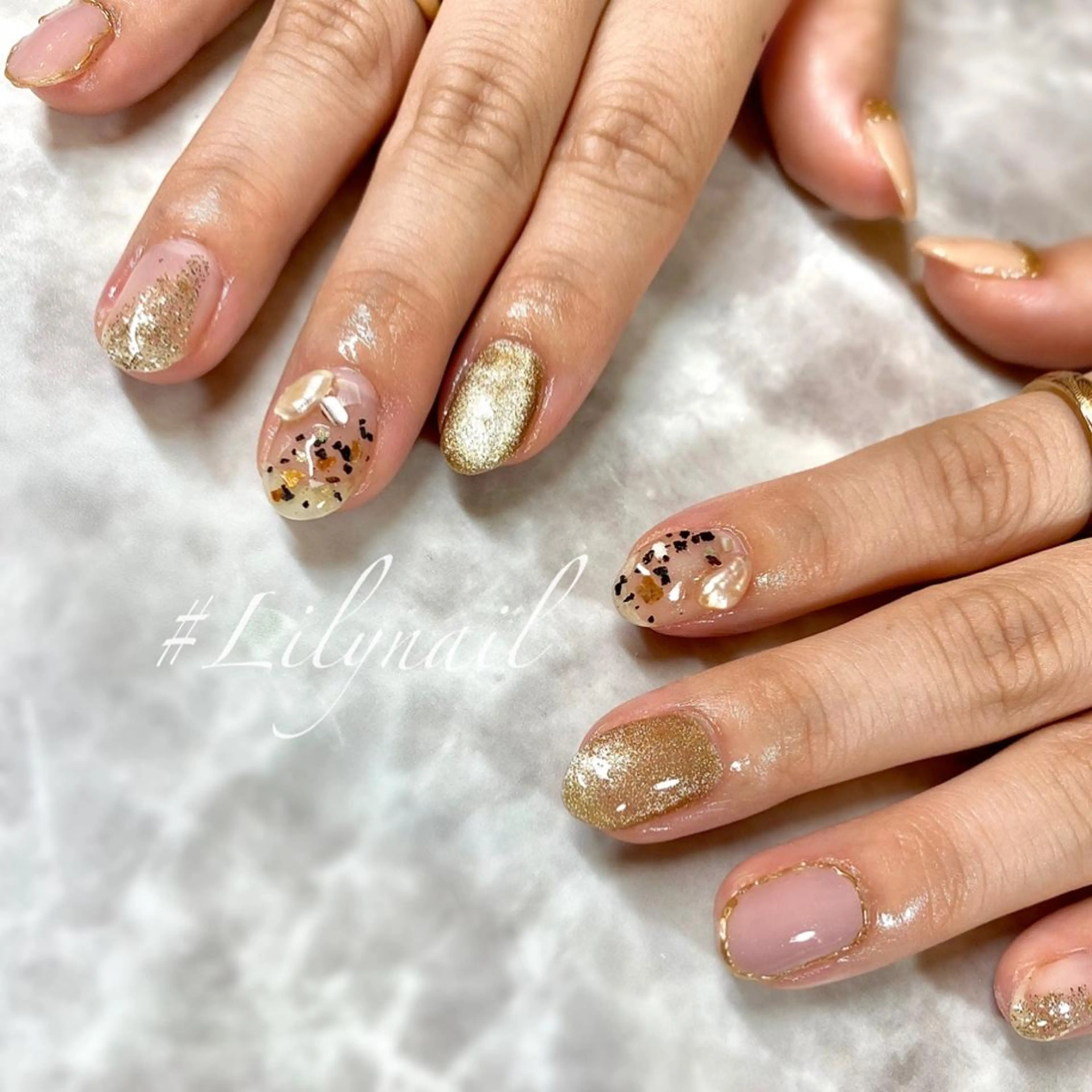 ネイル ハンドネイル #Lilynail ﾊﾙｶのネイルデザイン