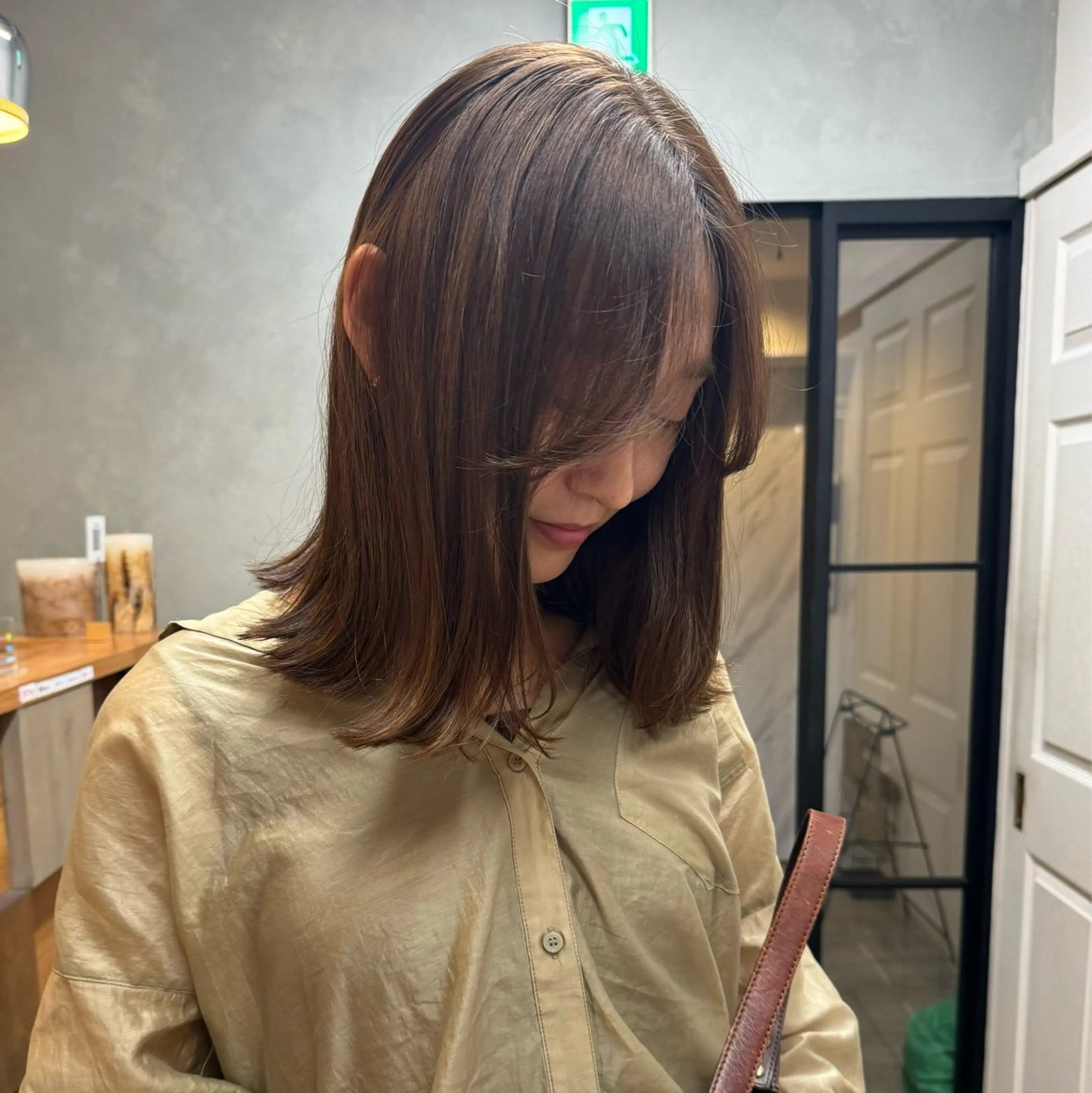 ミディアム カット パーマ/髪質改善 暖色カラー🍇akoのヘアスタイル