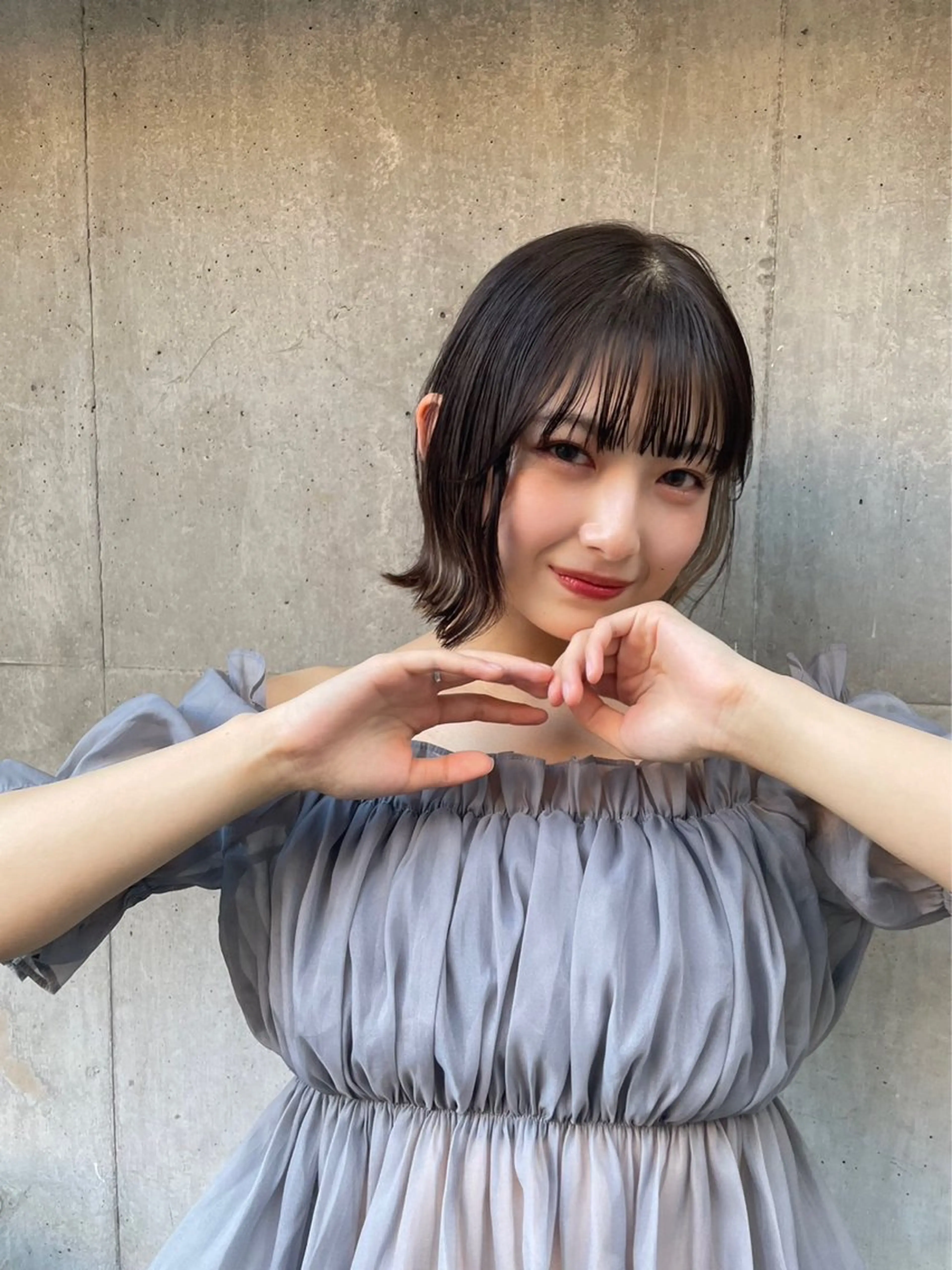 ショート ボブ 外ハネヘア 林 風菜のヘアスタイル
