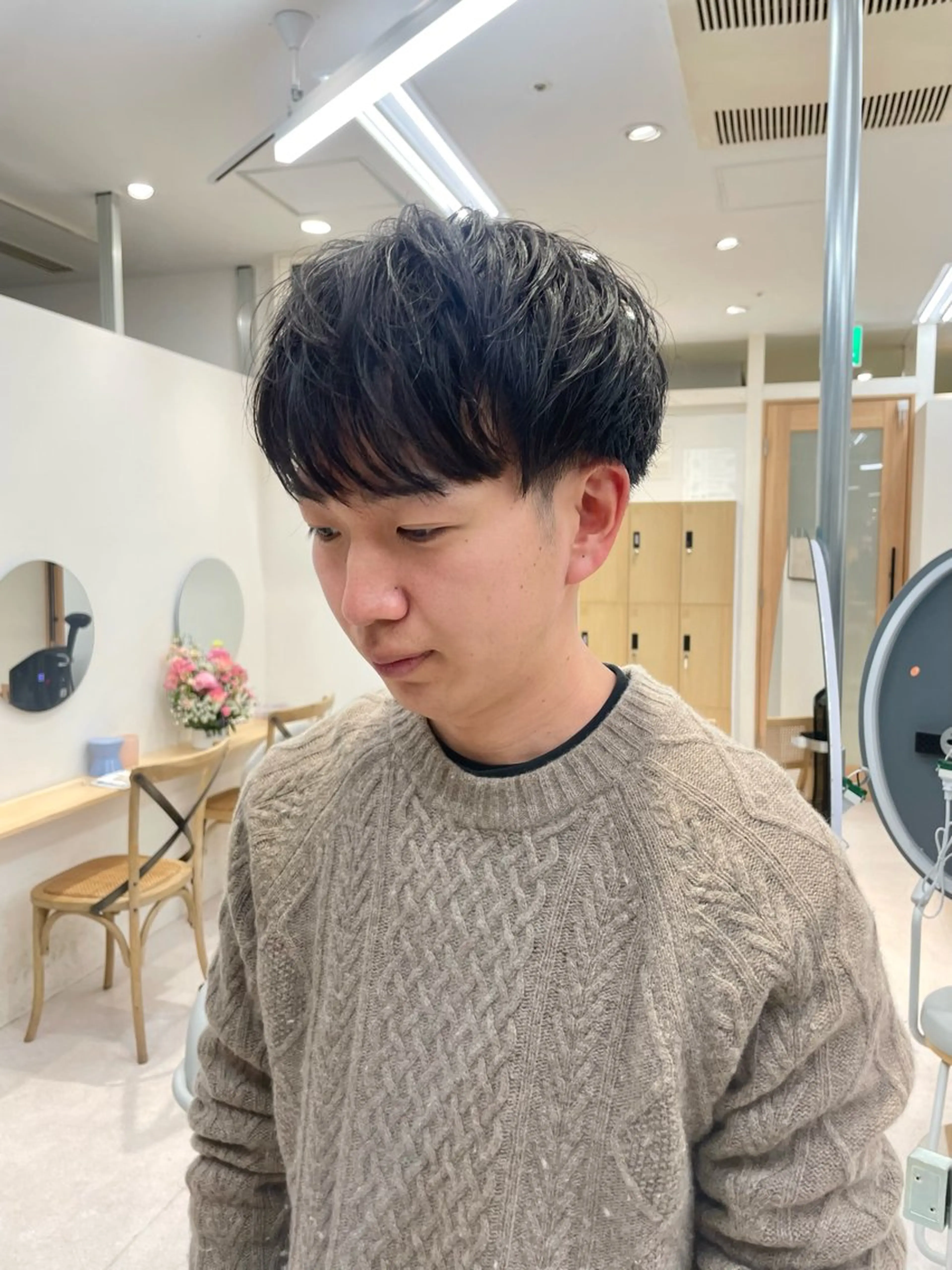 メンズ マッシュ カット パーマ hana✂︎メンズ ニュアンスパーマのヘアスタイル