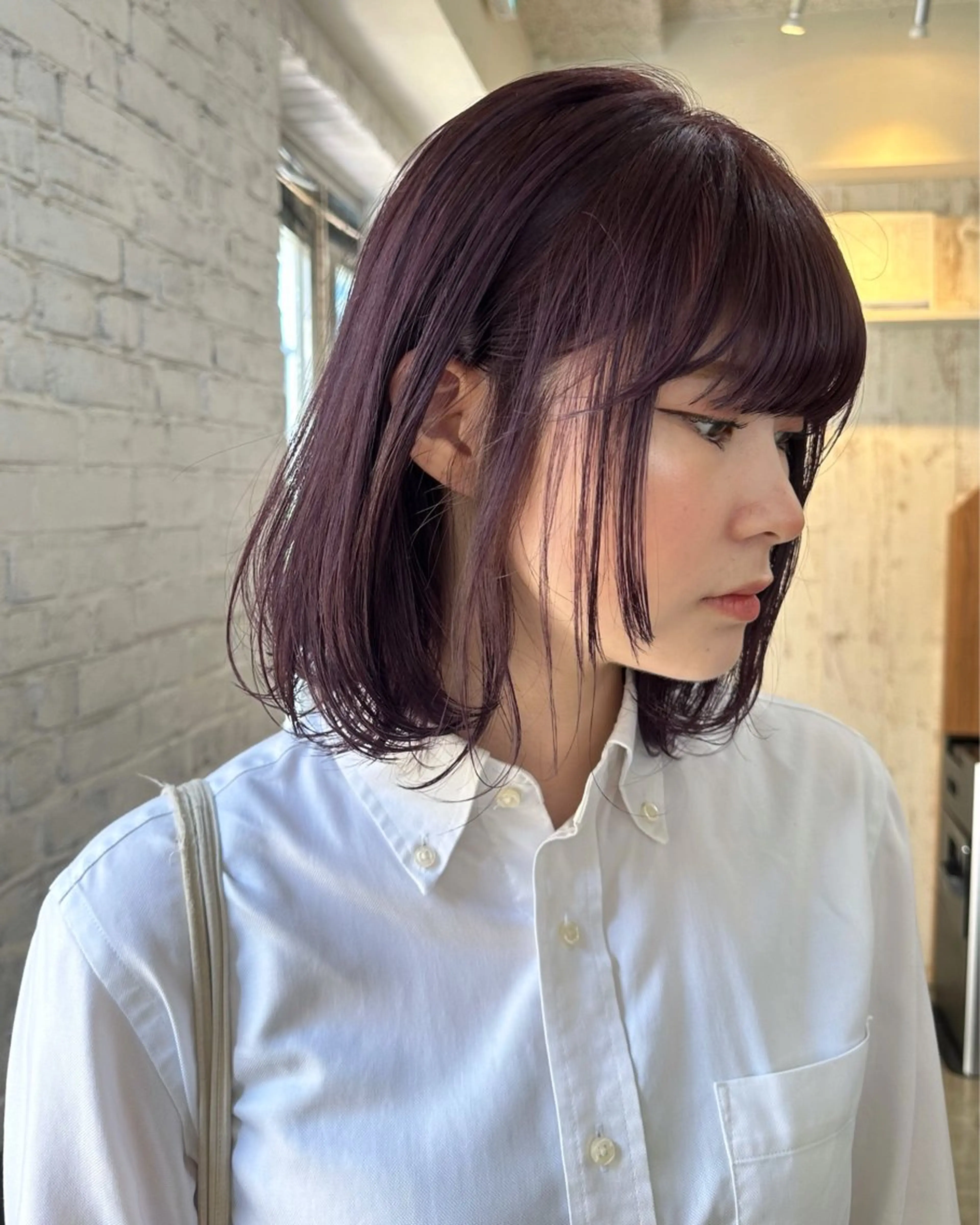 カラー ラベンダーカラー ❤️アヤカ Wカラー ボブ レイヤー❤️のヘアスタイル