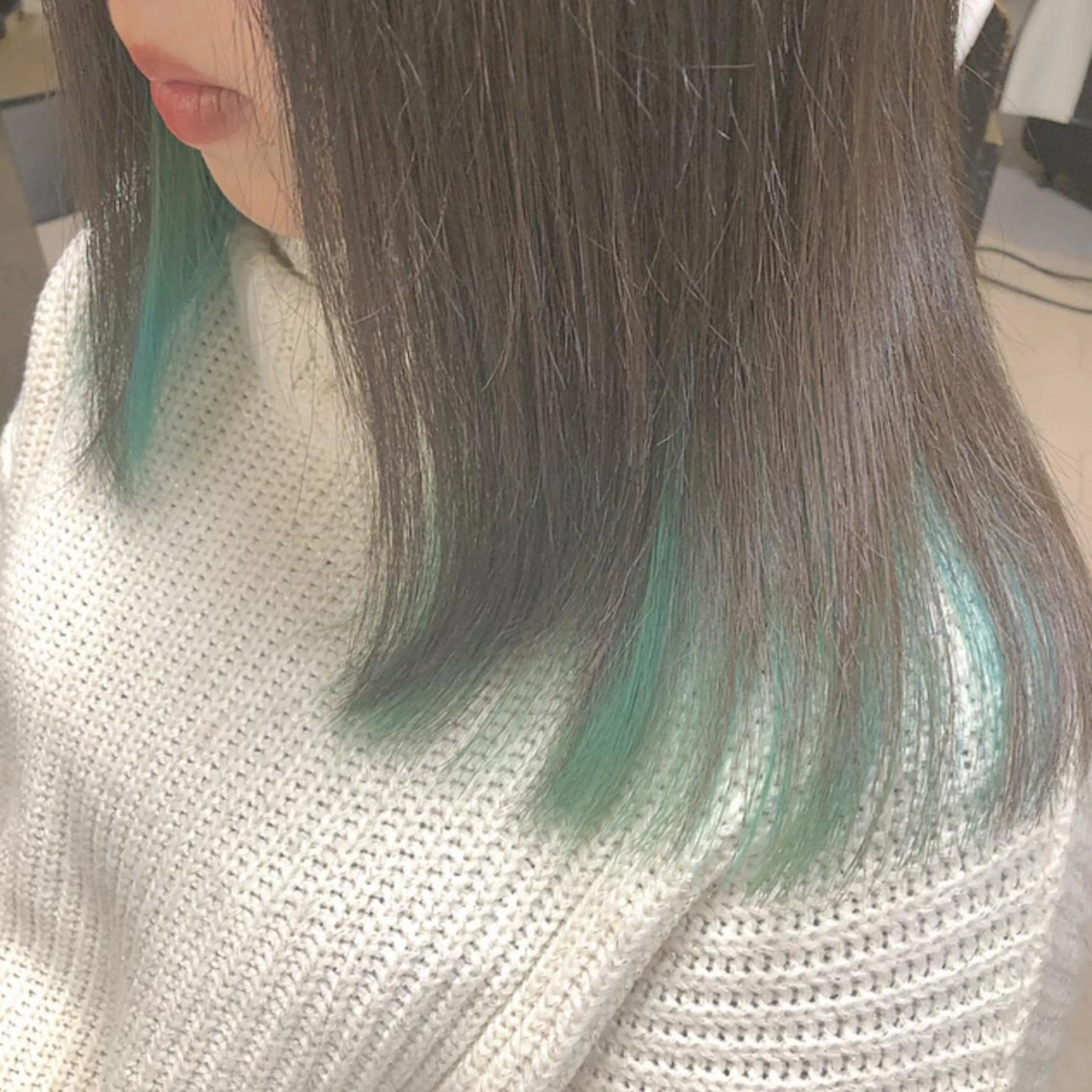 ミディアム カラー インナーカラー ミント Blue所属・透明感カラー 🫰🏻💗 高橋舞のその他イメージ