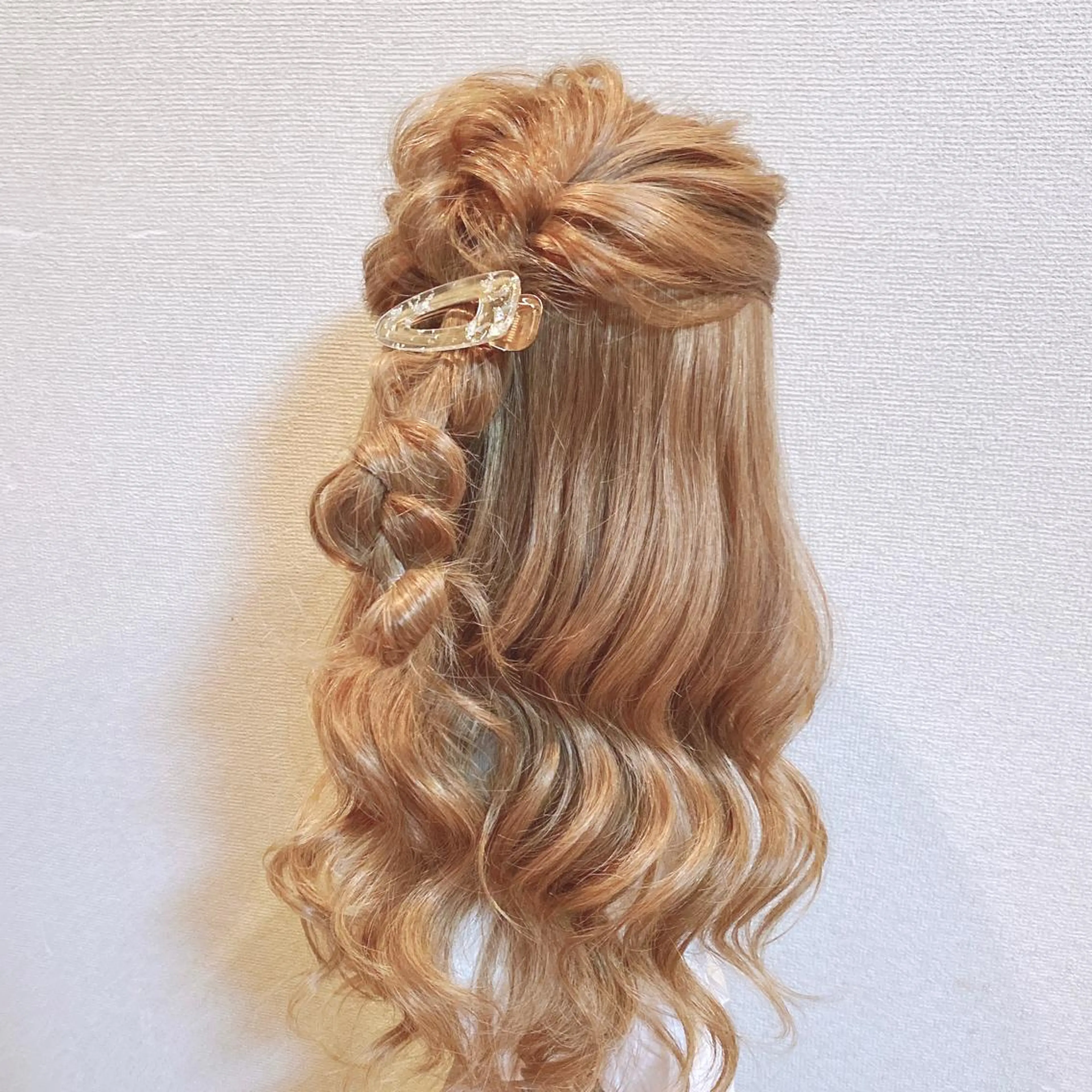 セミロング ヘアアレンジ ハーフアップ 三つ編み ヨシンモリ an池袋本店所属・🌷吉野ひかり🌷 カットモデル募集✂️のヘアスタイル