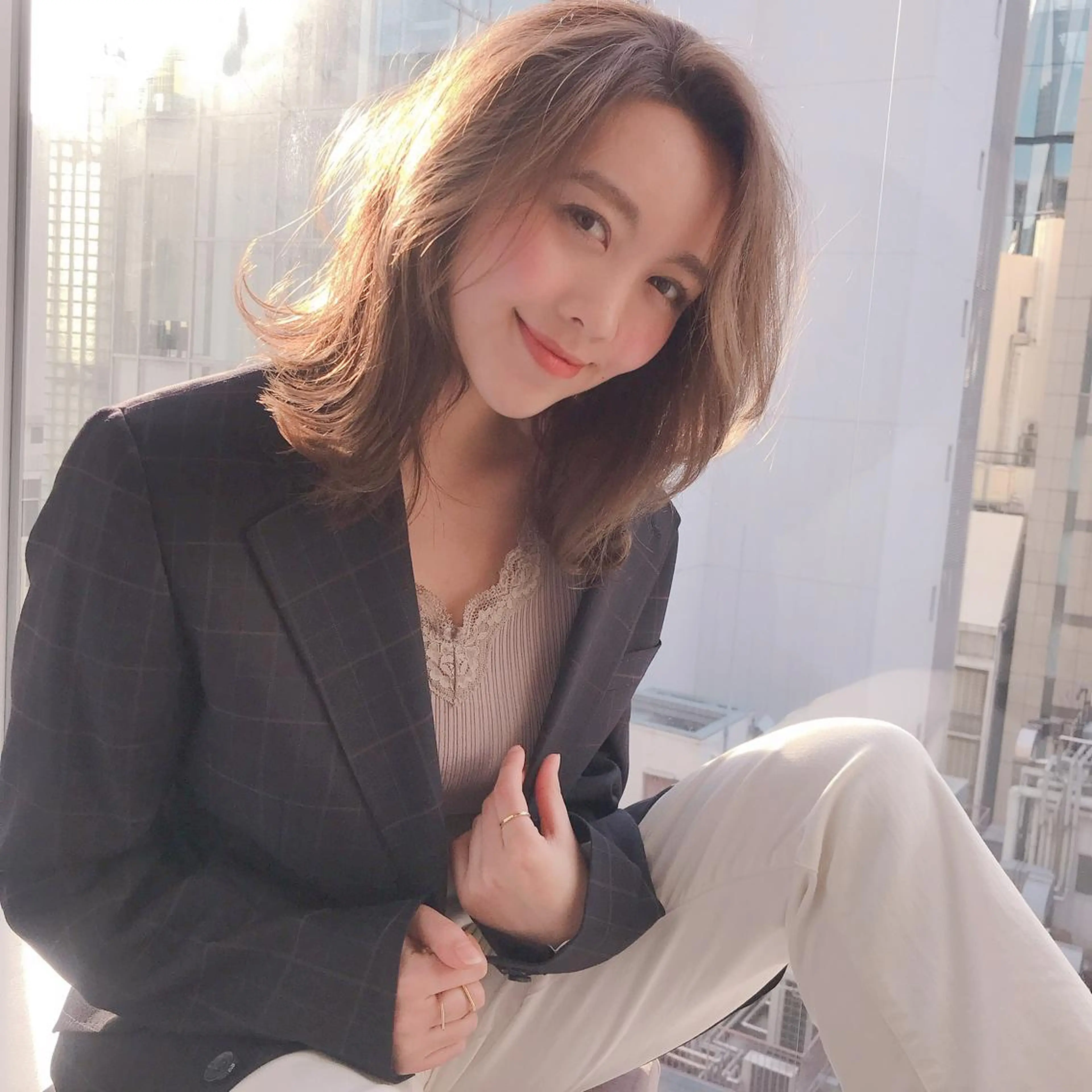 ミディアム 錦糸町カットの匠 AKIRA店長のヘアスタイル