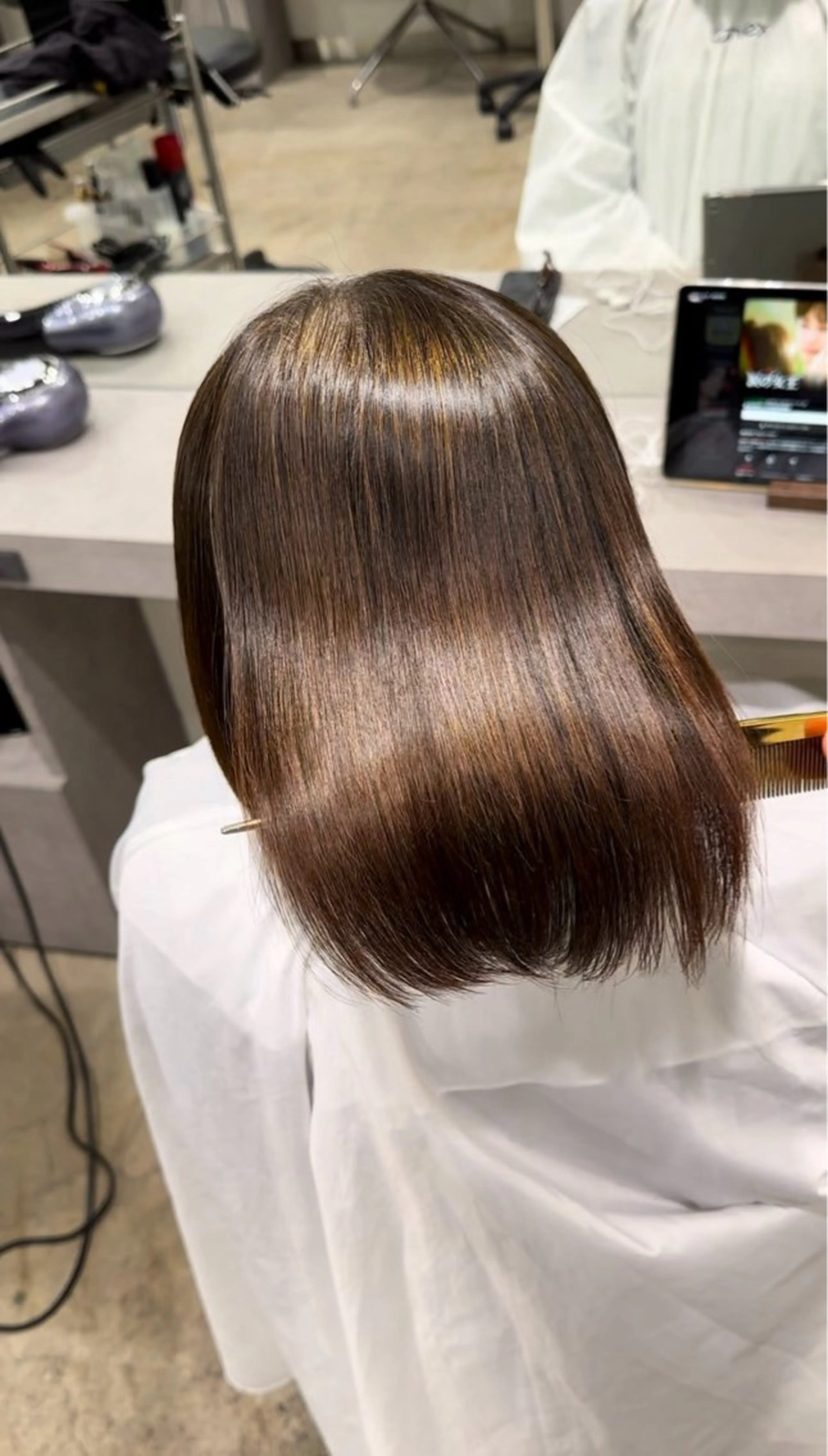 ミディアム JAMシェアサロン　ブランエスパ店所属・大人世代特化美容師 サコンケントのヘアスタイル
