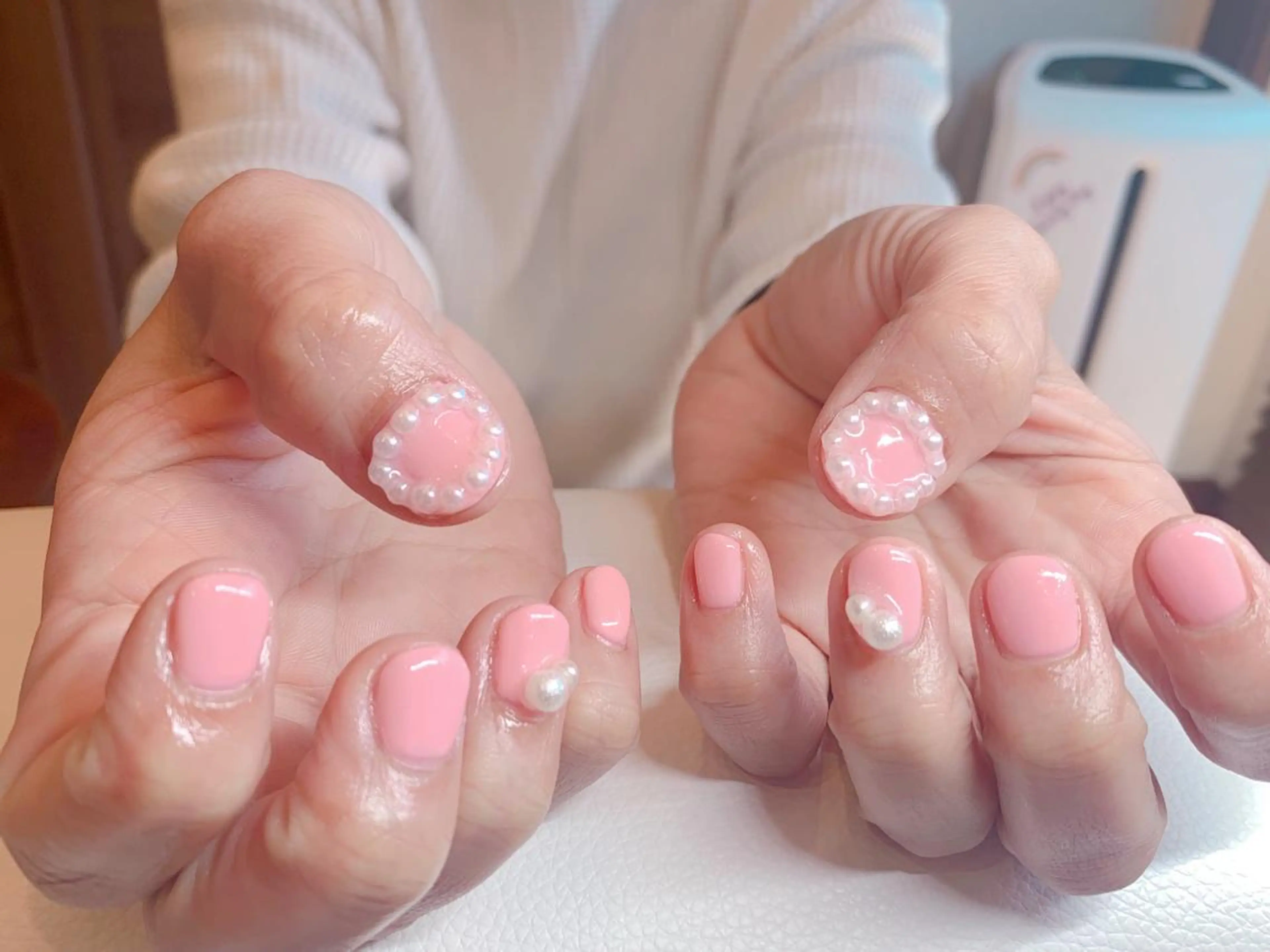 ショート ネイル 入学式 卒業式のヘアスタイル 入学式 卒業式 春ネイル ハンドネイル Nail_Aroma KOKOのネイルデザイン