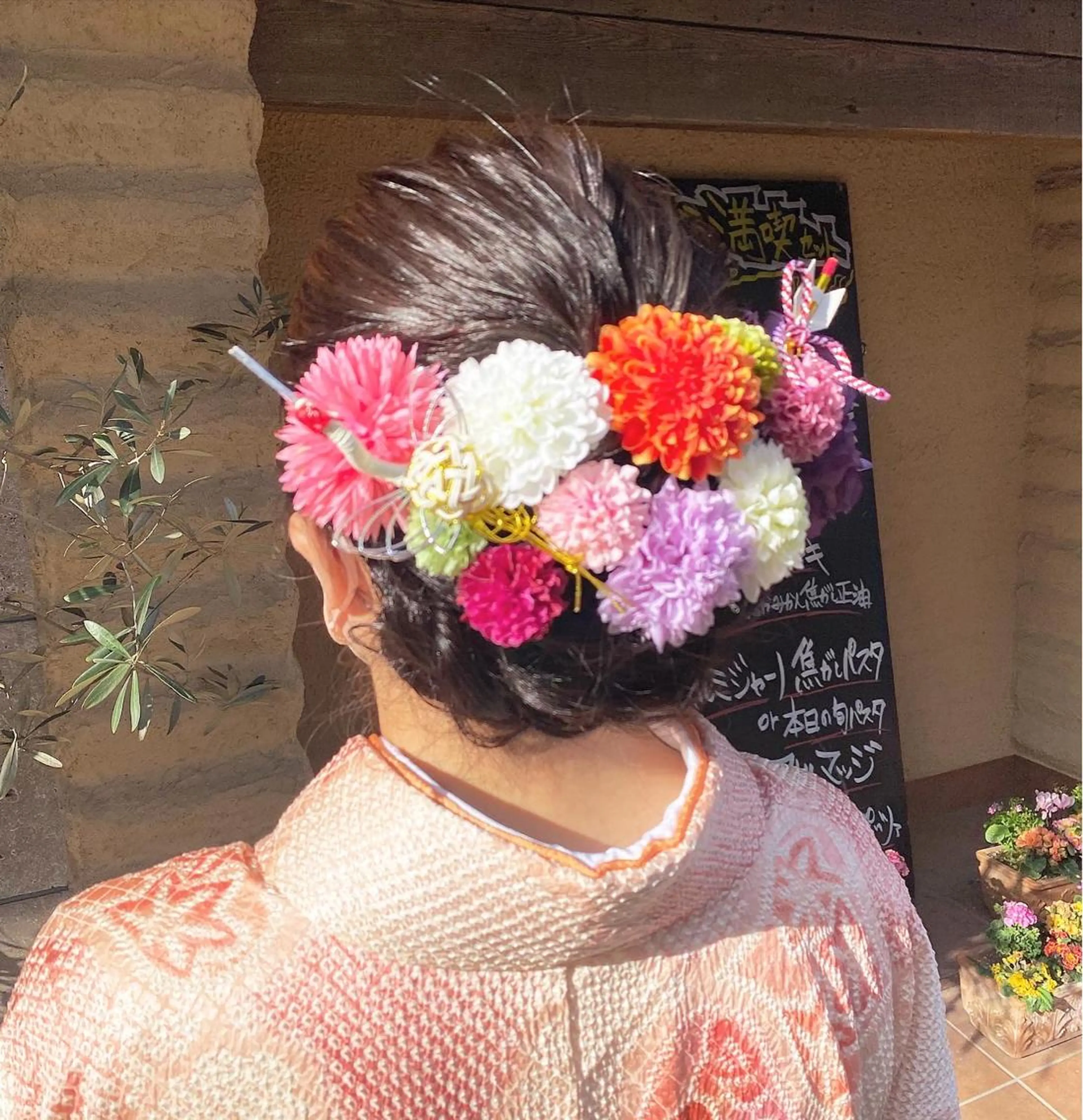 ロング ヘアアレンジ Aya　ブリーチなし 🌱　ダブルカラーのヘアスタイル