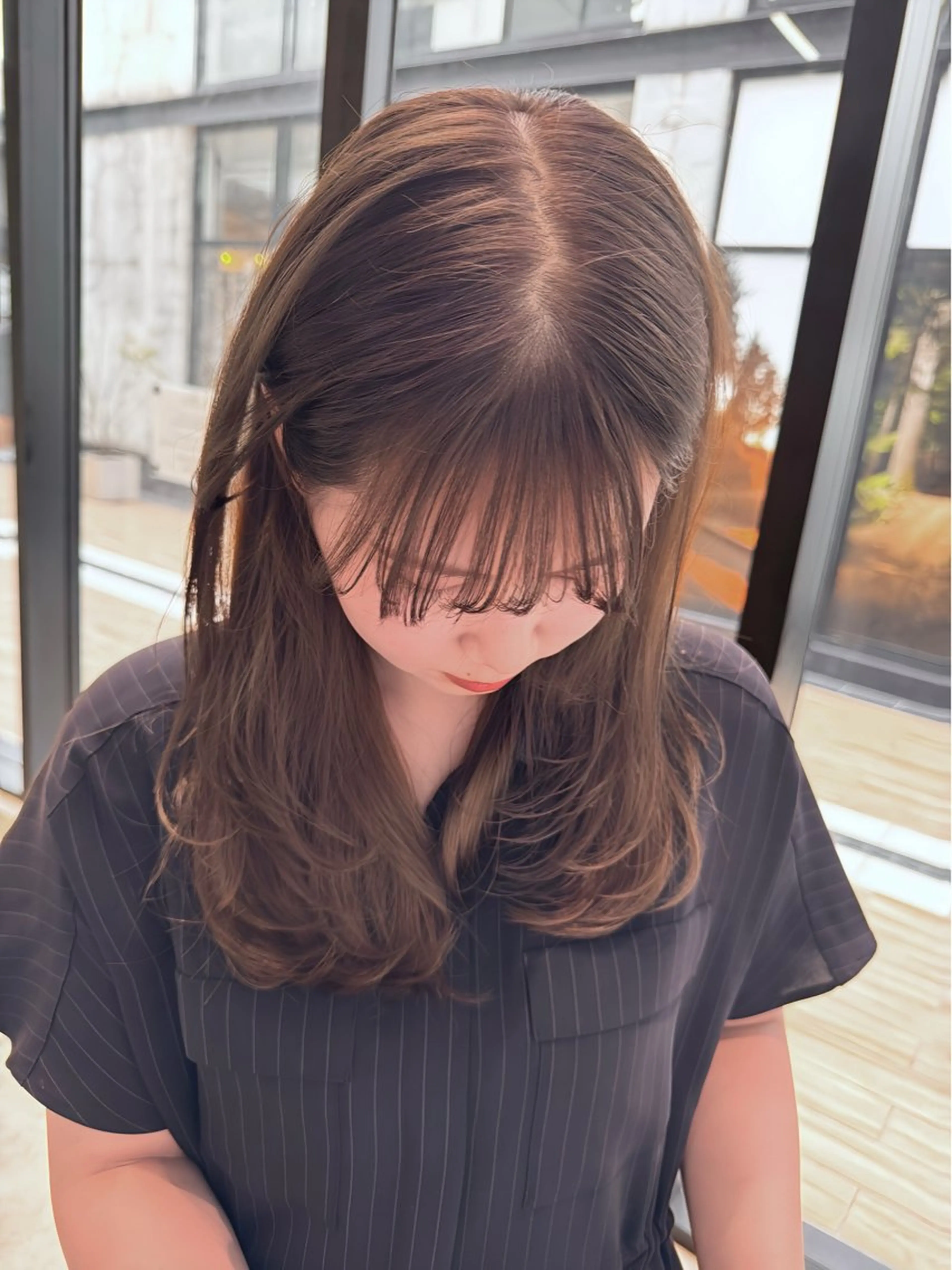 セミロング レイヤーカット カット ヘアカラー トリートメント 透明感カラー/表参道 /神宮前♡吉川みずきのヘアスタイル