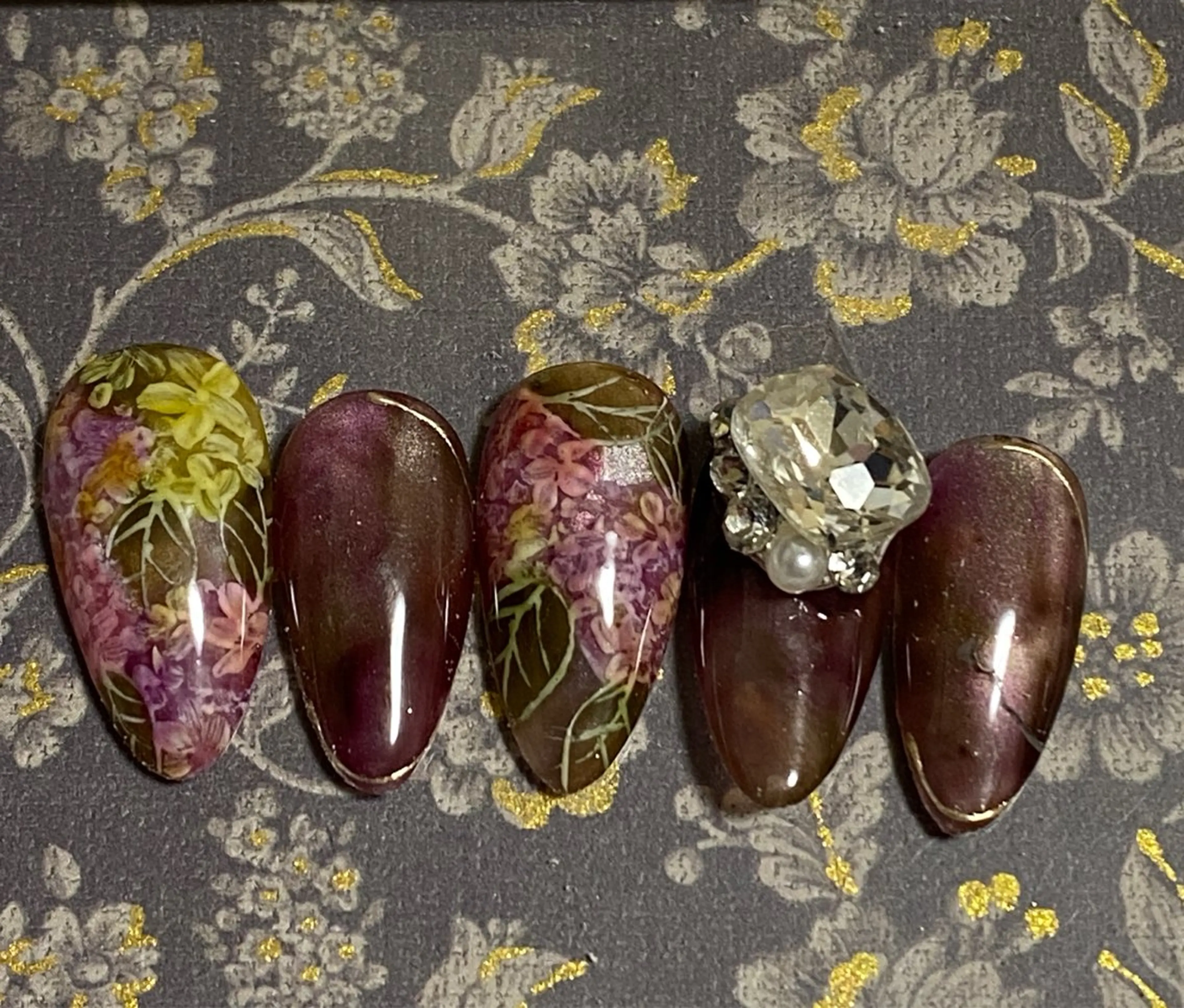 紫陽花ネイル 【オフ込み】☆6の写真