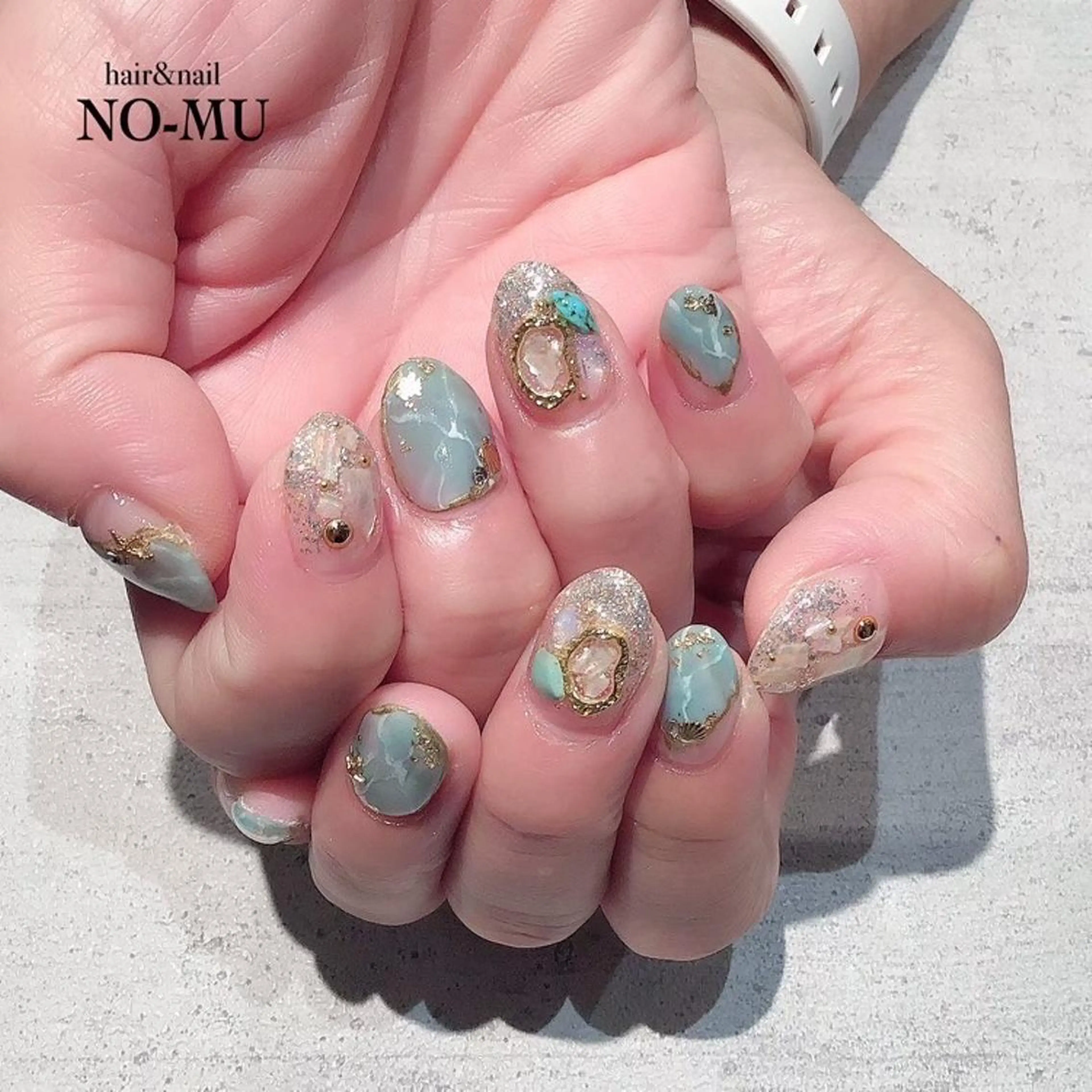 ネイル 夏ネイル ハンドネイル hair&nail NO-MU所属・hair&nail NO-MUのネイルデザイン
