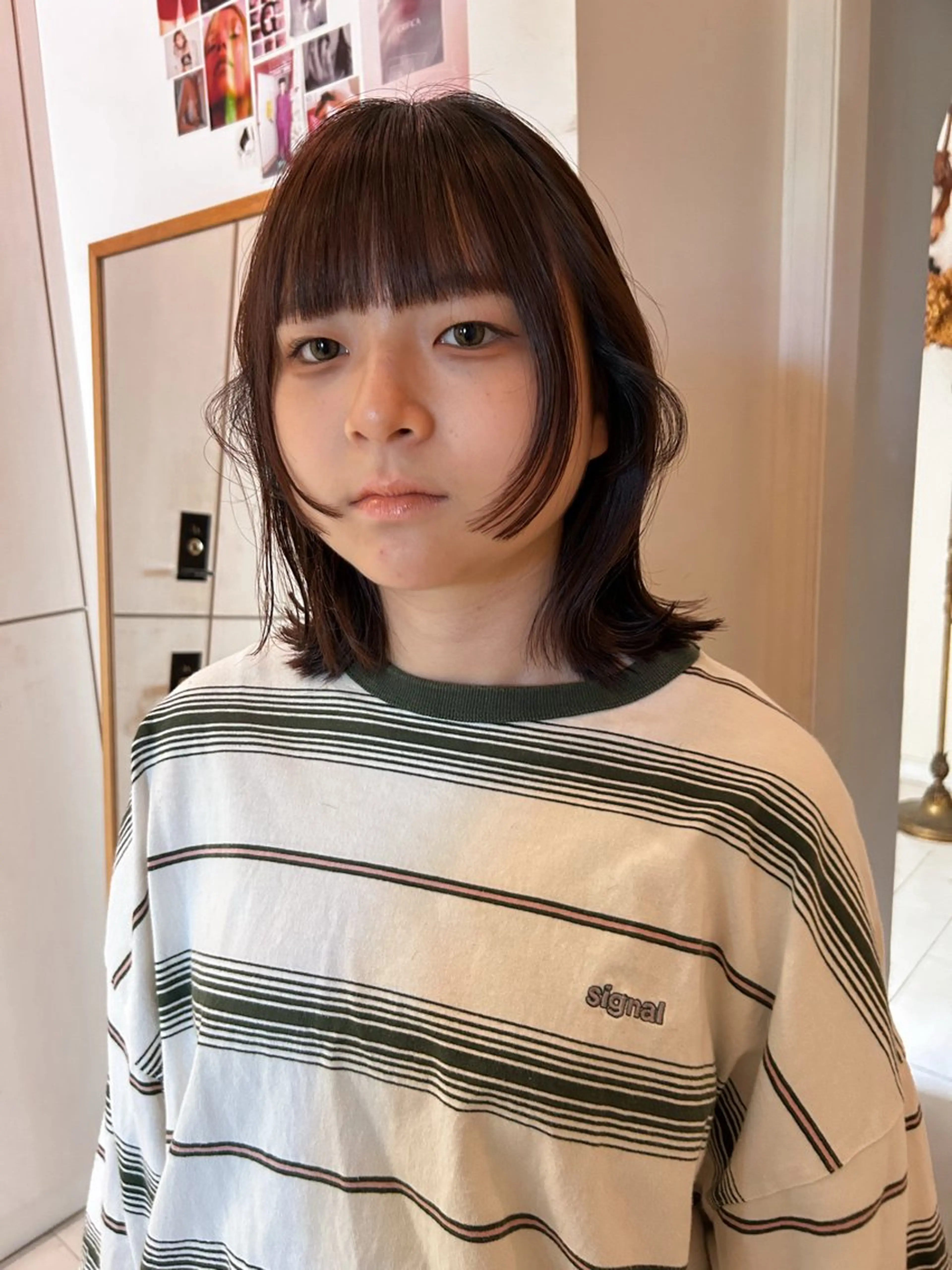 ミディアム RINKA 岡崎美容室のヘアスタイル