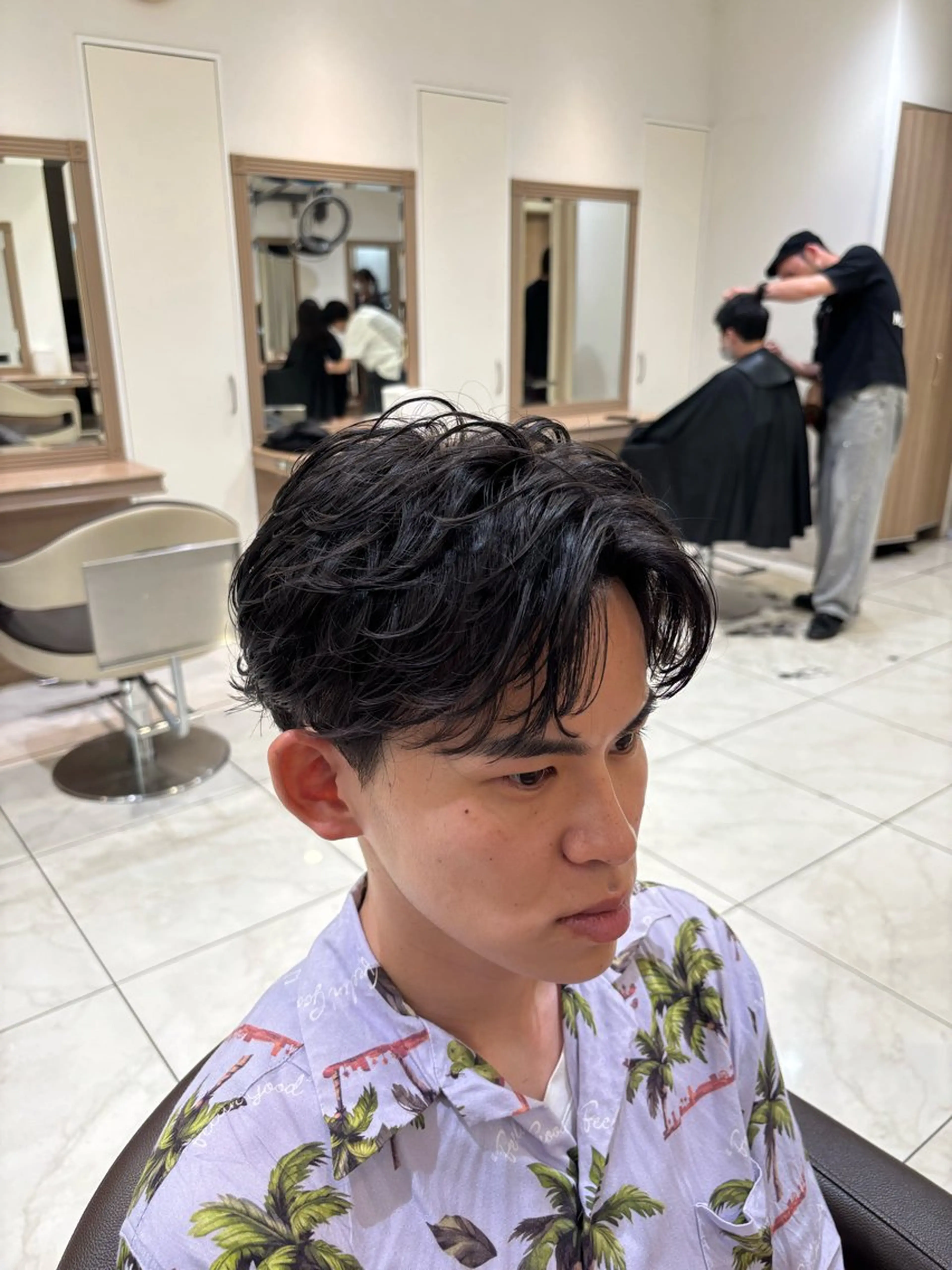 パーマ メンズ カット パーマ 山本 侑平のヘアスタイル