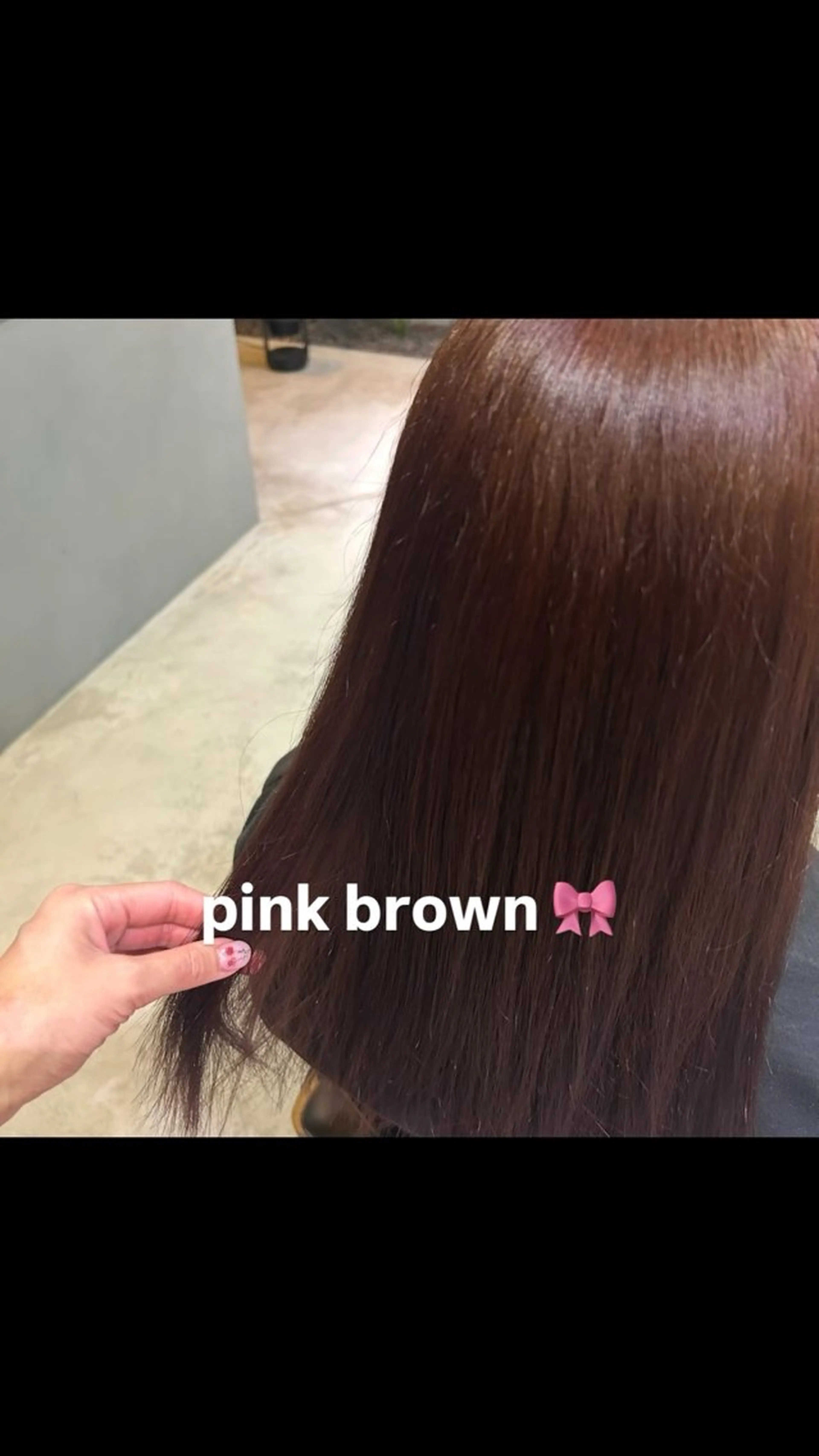 ロング カラー ブラウンカラー ピンクカラー ヘアカラー BLOCK.松岡雪水 ブリーチ/ハイライトのヘアスタイル
