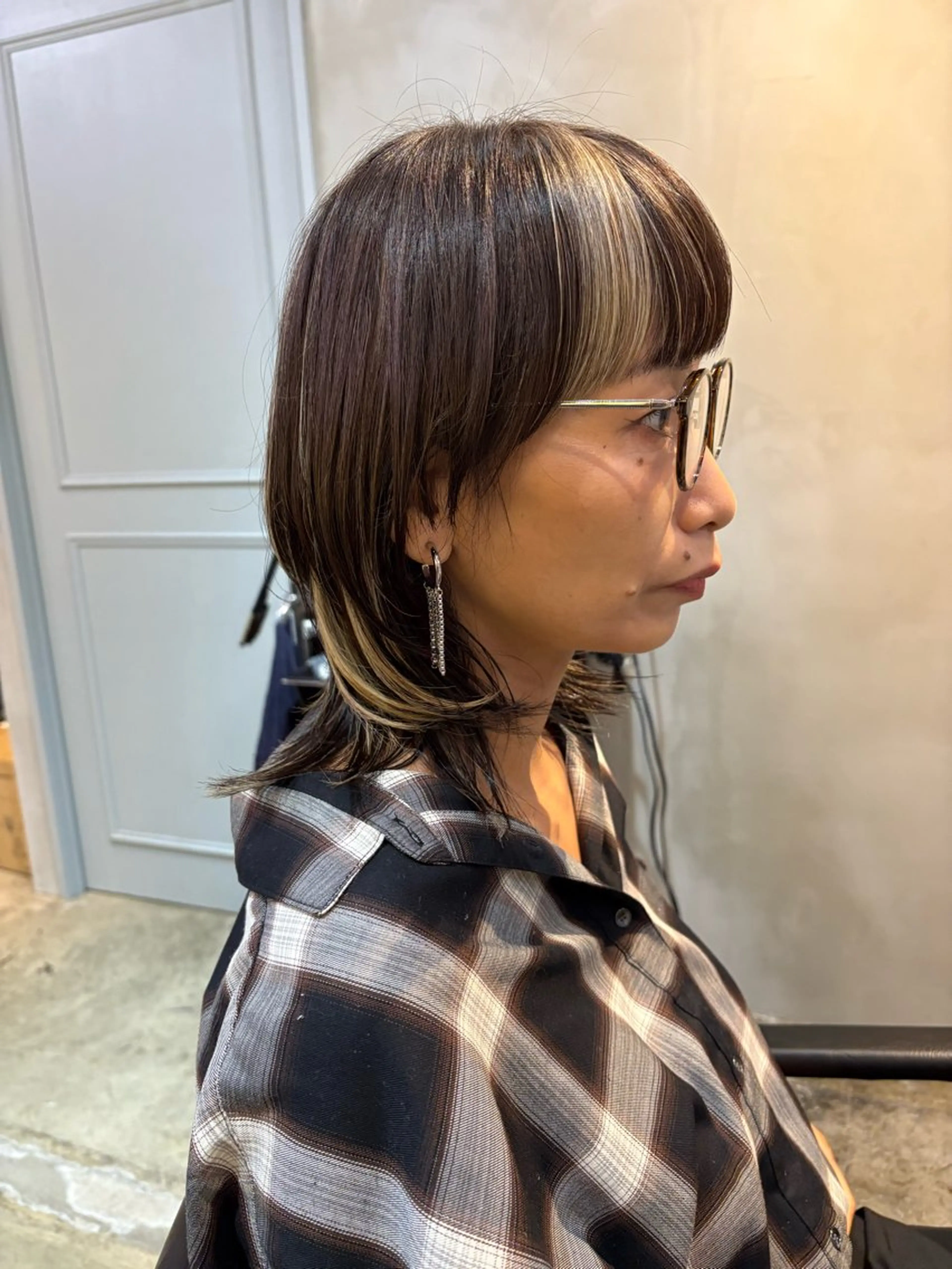 ミディアム ヘアカラー トリートメント とびまつ /ショート/脱白髪染のヘアスタイル