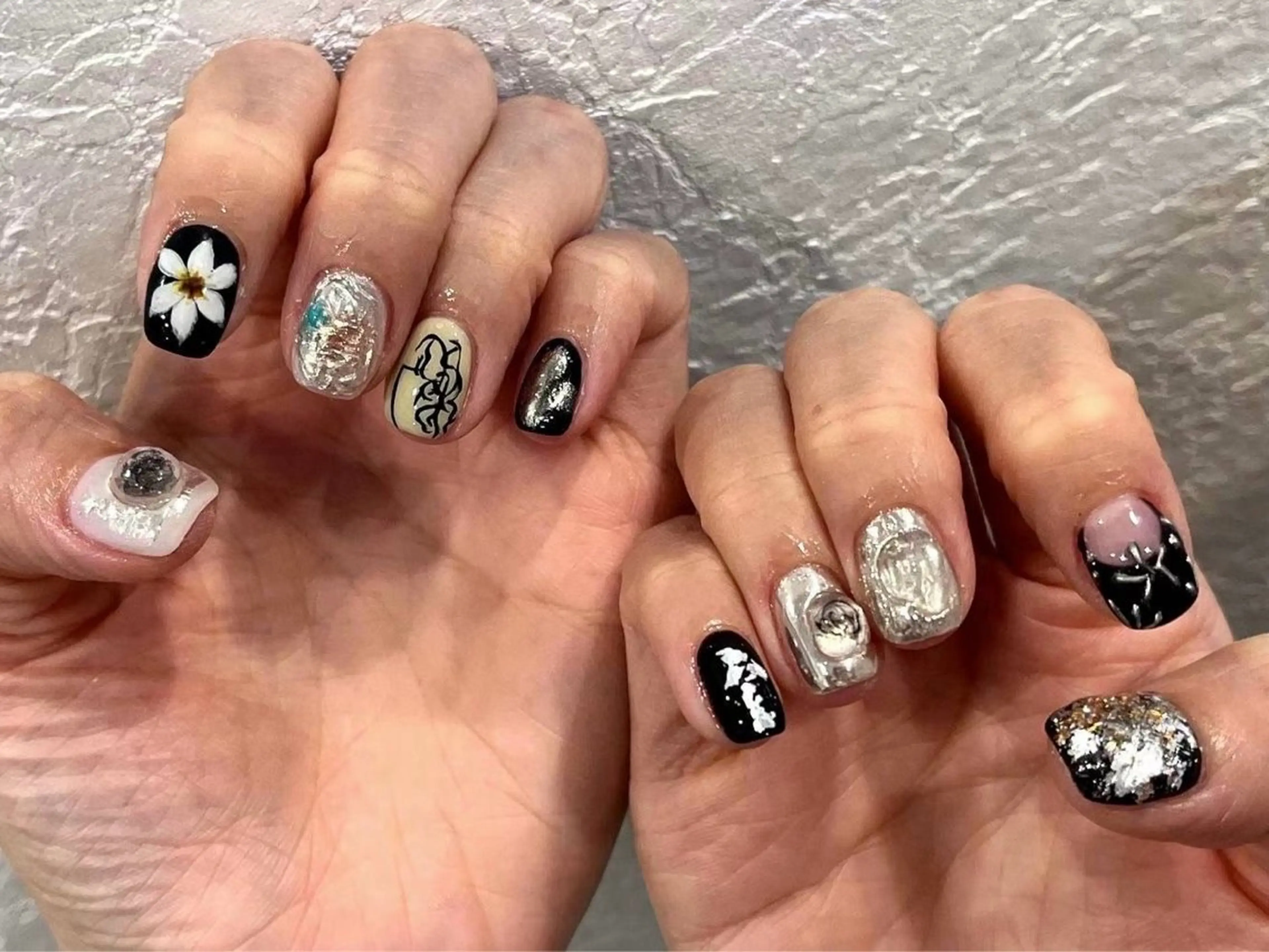 ネイル アートネイル フラワーネイル フットネイル ジェルネイル マグネットネイル Babarla nailのネイルデザイン