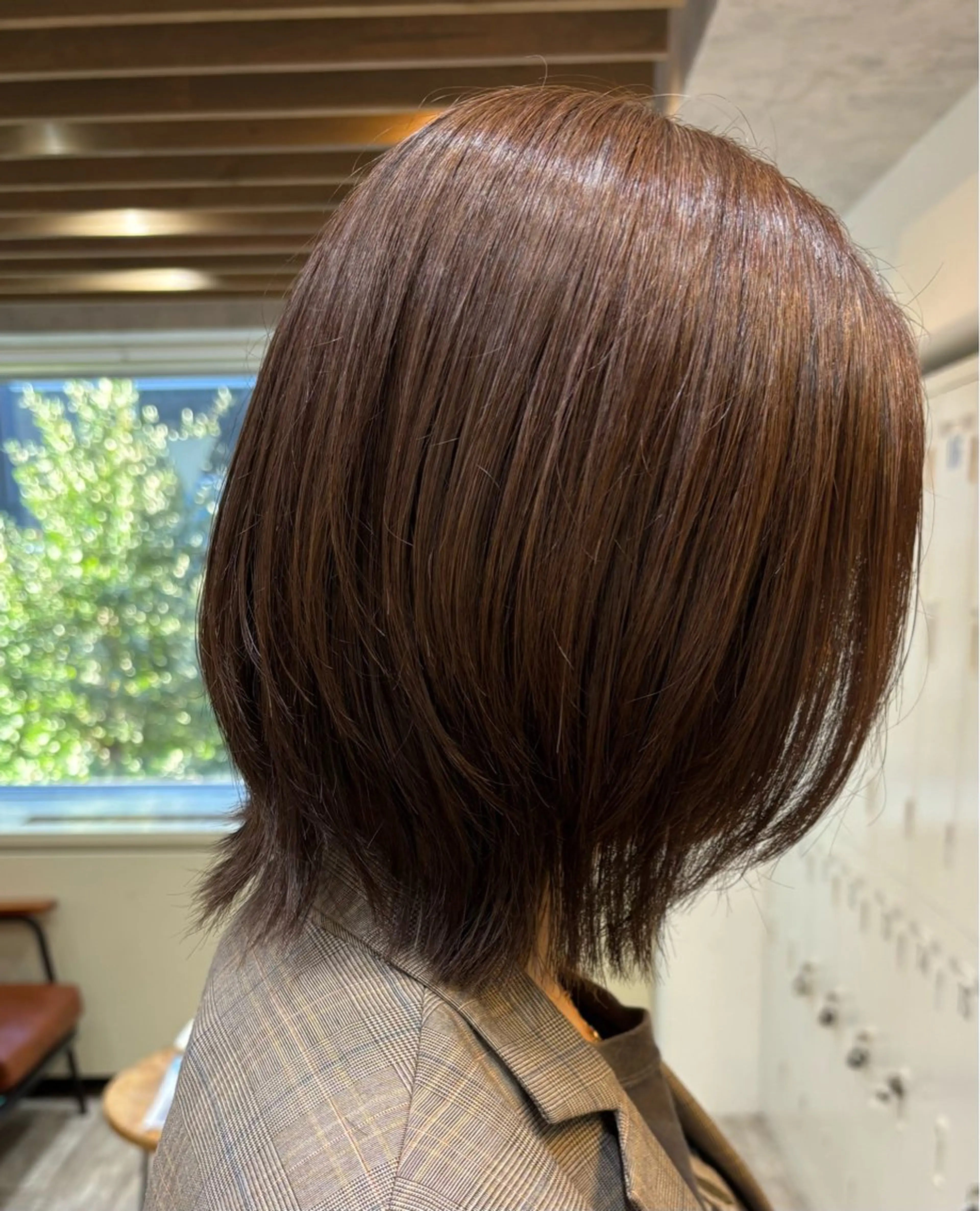 ミディアム ヒグチ ハルナのヘアスタイル