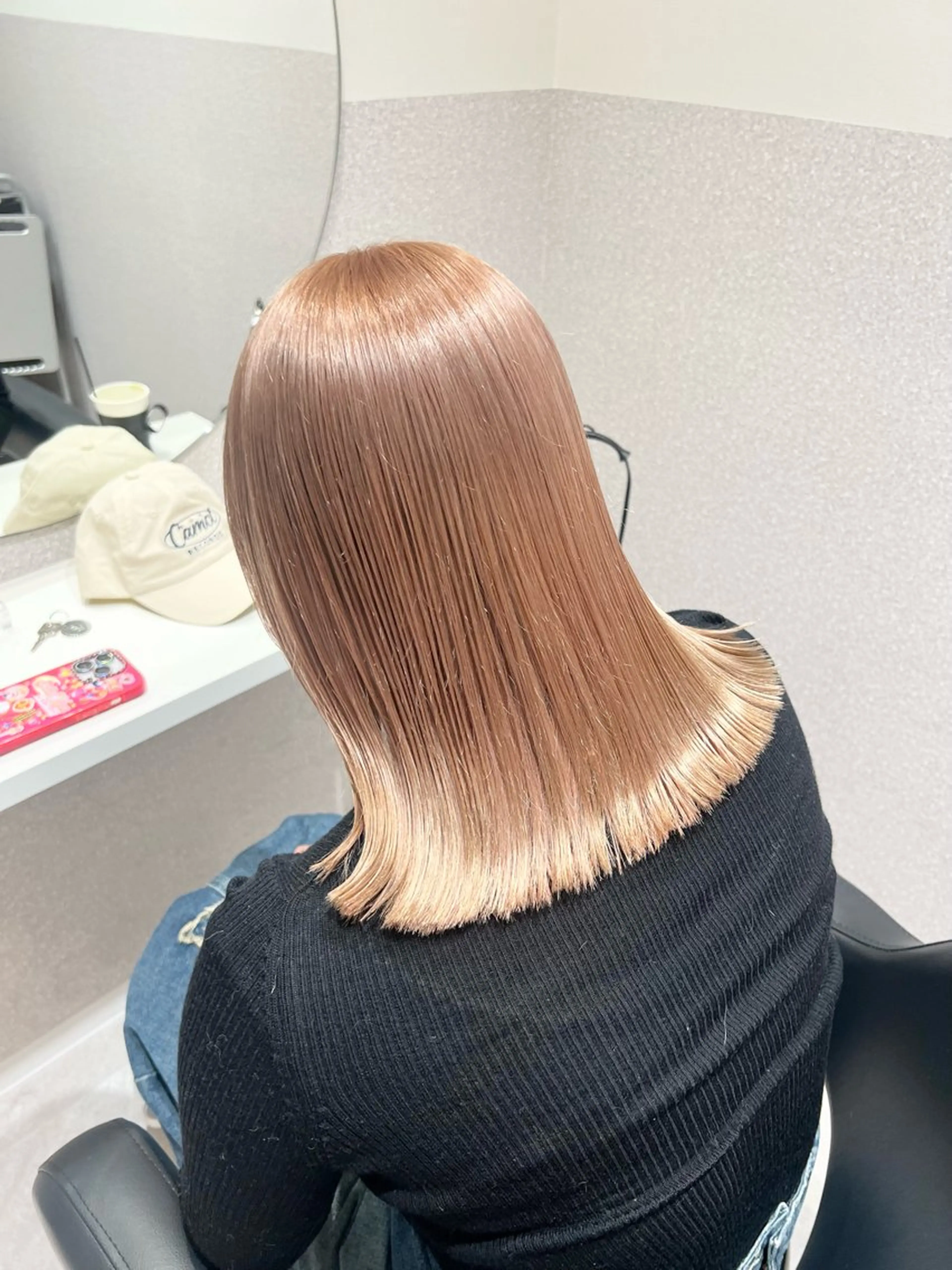 ミディアム カラー ヘアカラー トリートメント 💖暖色・ハイトーン 🐈みおり💖のヘアスタイル