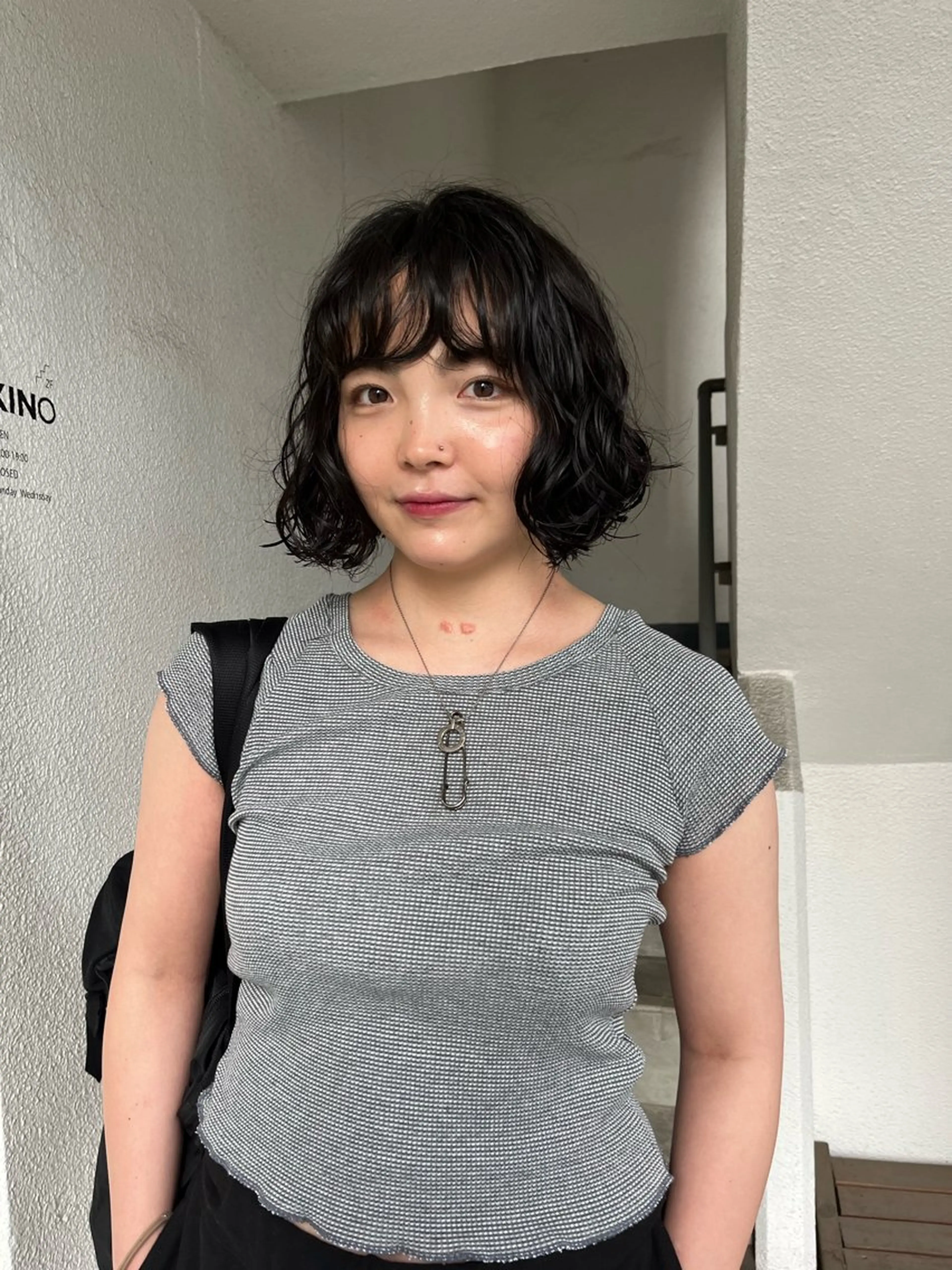 ショート パーマ ボブ カット パーマ ボブパーマ/パーマ ウルフパーマのヘアスタイル