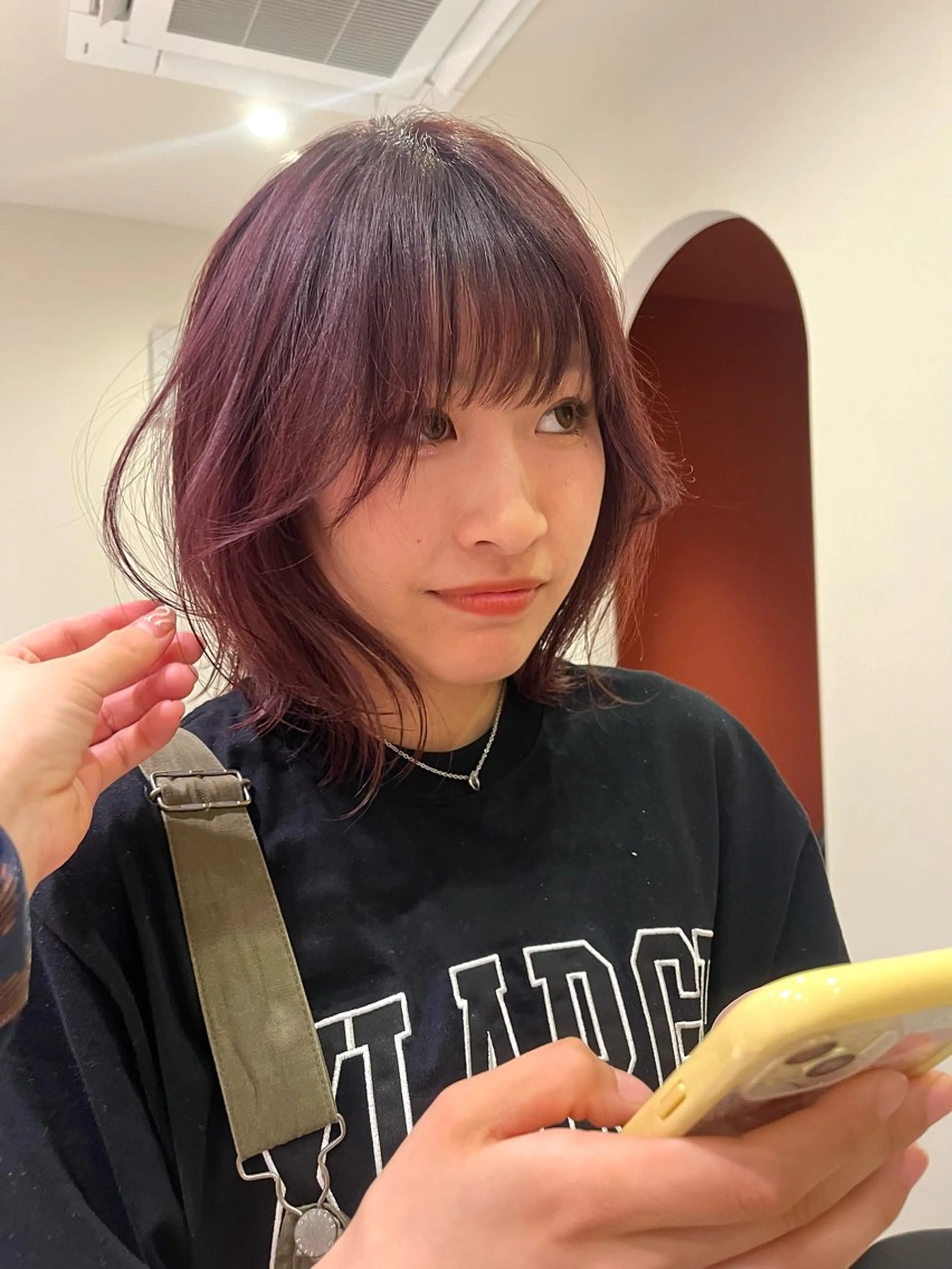 ミディアム カラー 似合わせカット 櫻井 莉子のヘアスタイル
