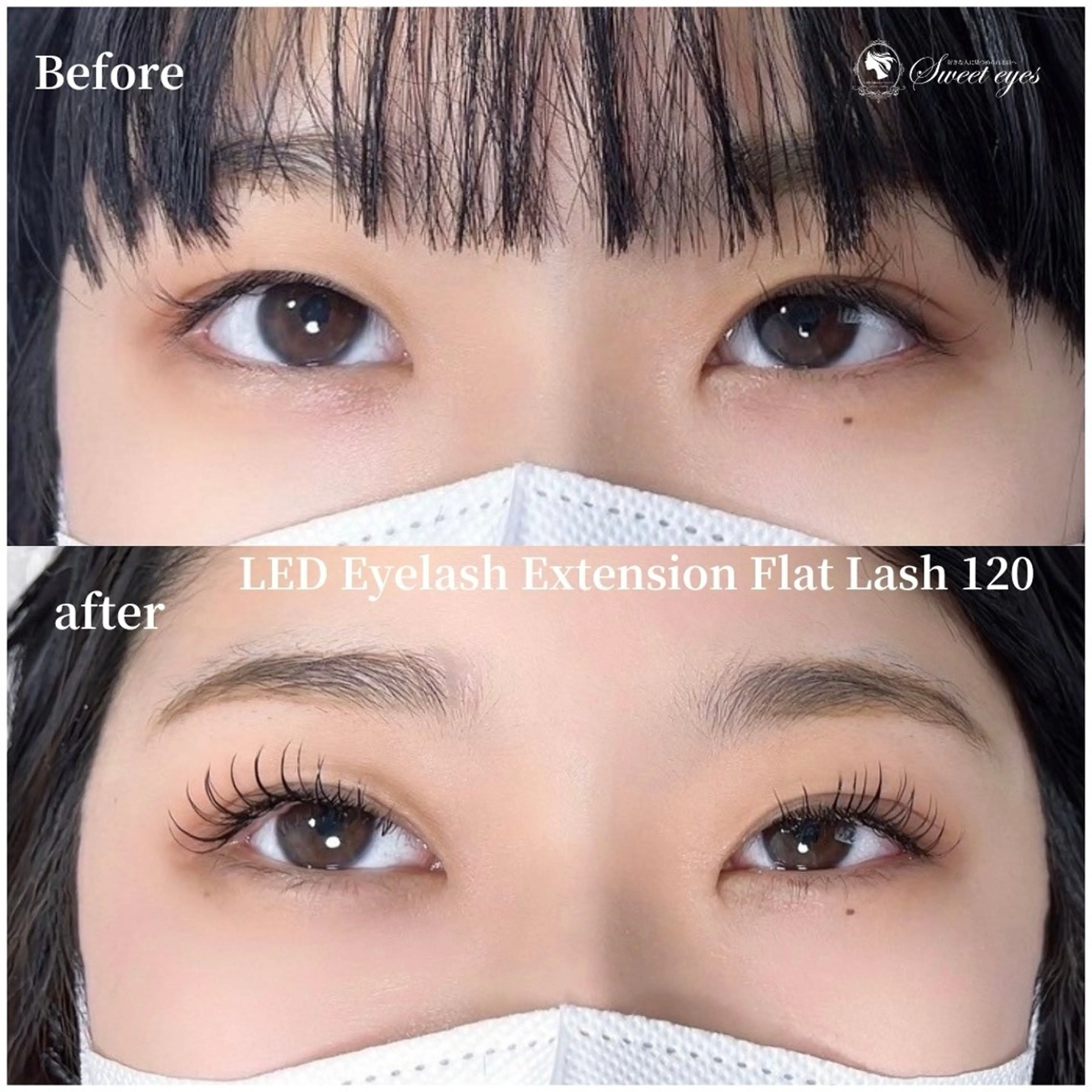マツエク・マツパ フラットラッシュ ナチュラル マツエク Sweeteyes 金山店のマツエク・マツパデザイン