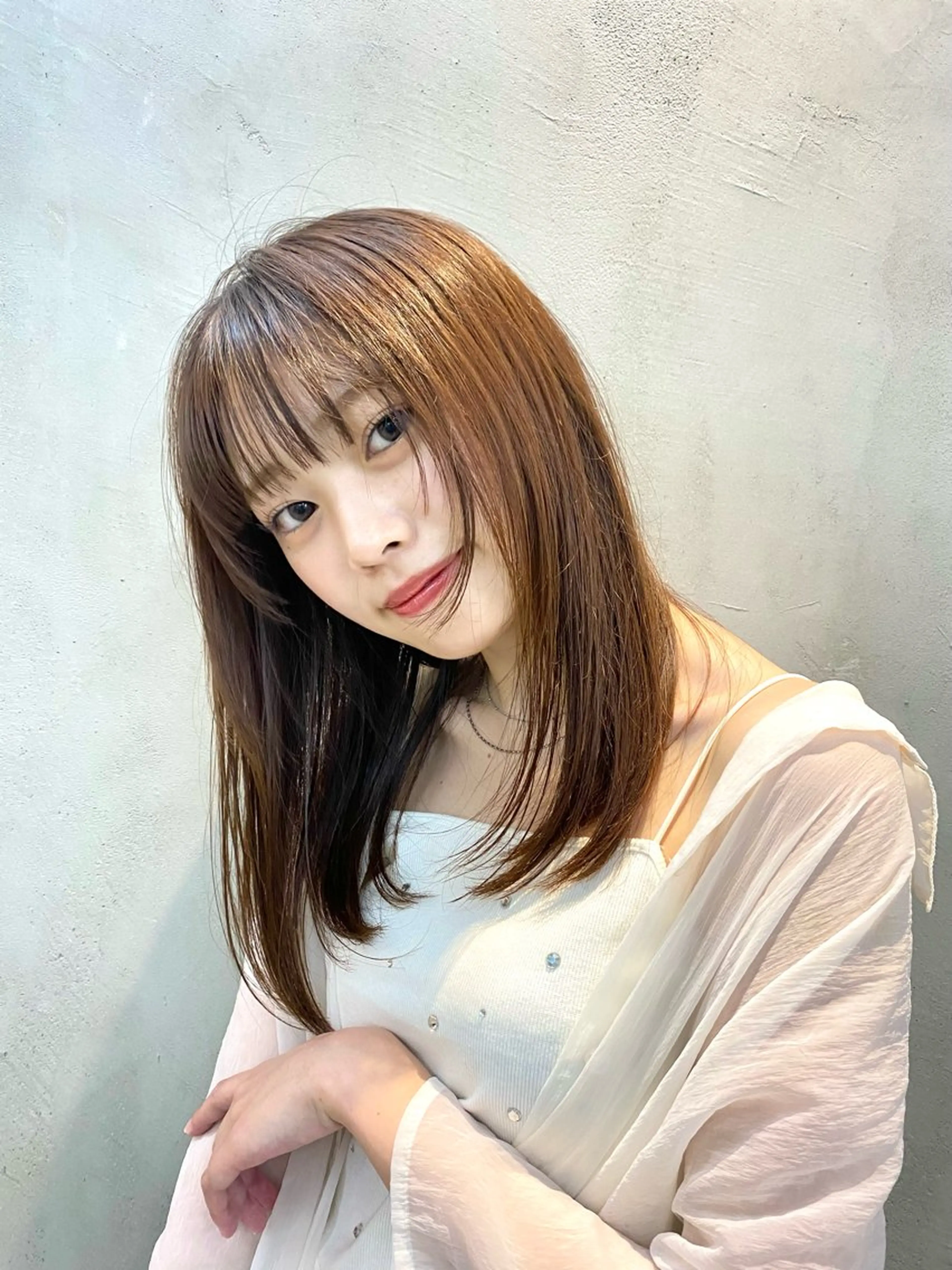 セミロング カラー ヘアカラー トリートメント 銀座 キュアリスト/ nanaco🦔のヘアスタイル