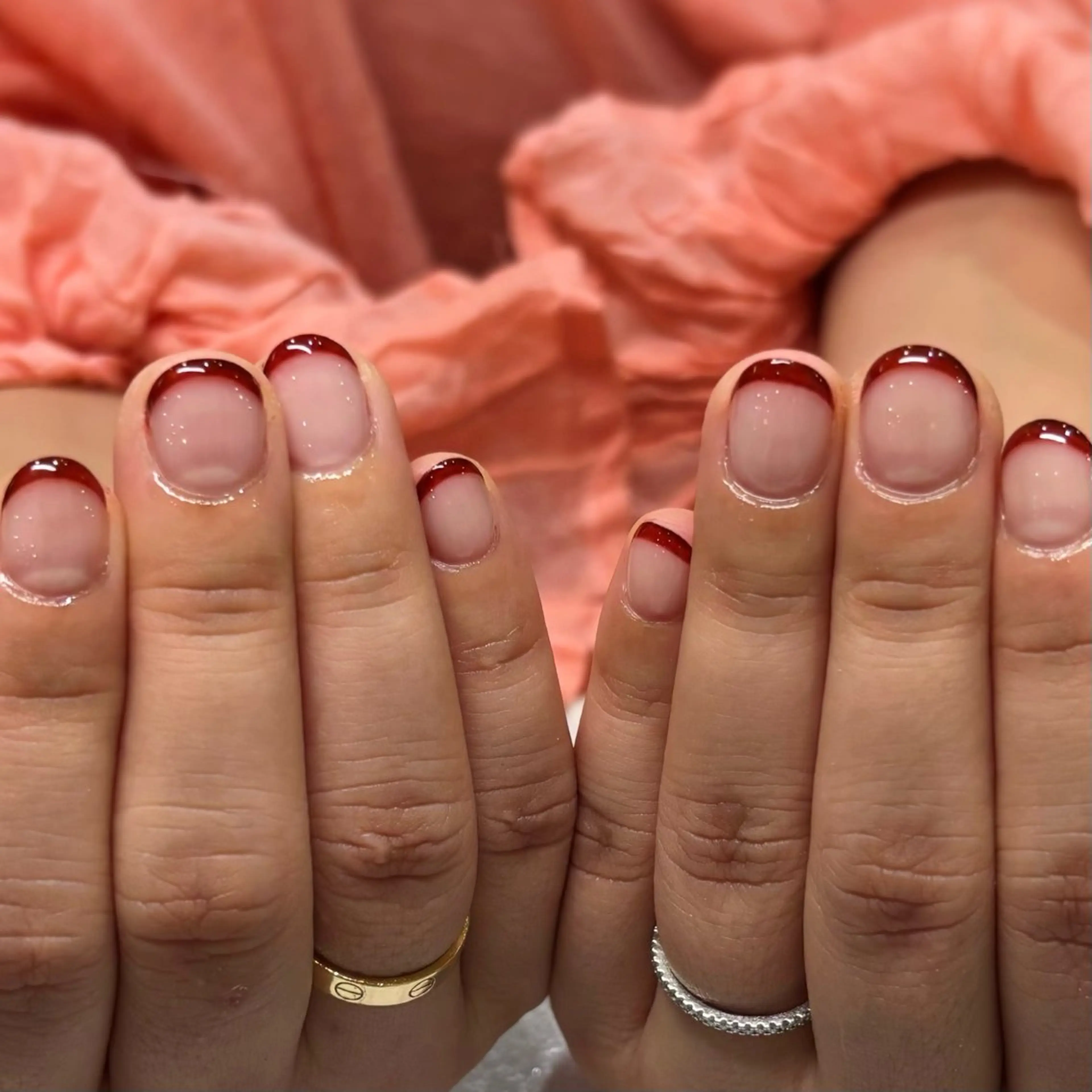 ネイル フレンチネイル ハンドネイル ナカエ🐈‍⬛ ／relownailのネイルデザイン