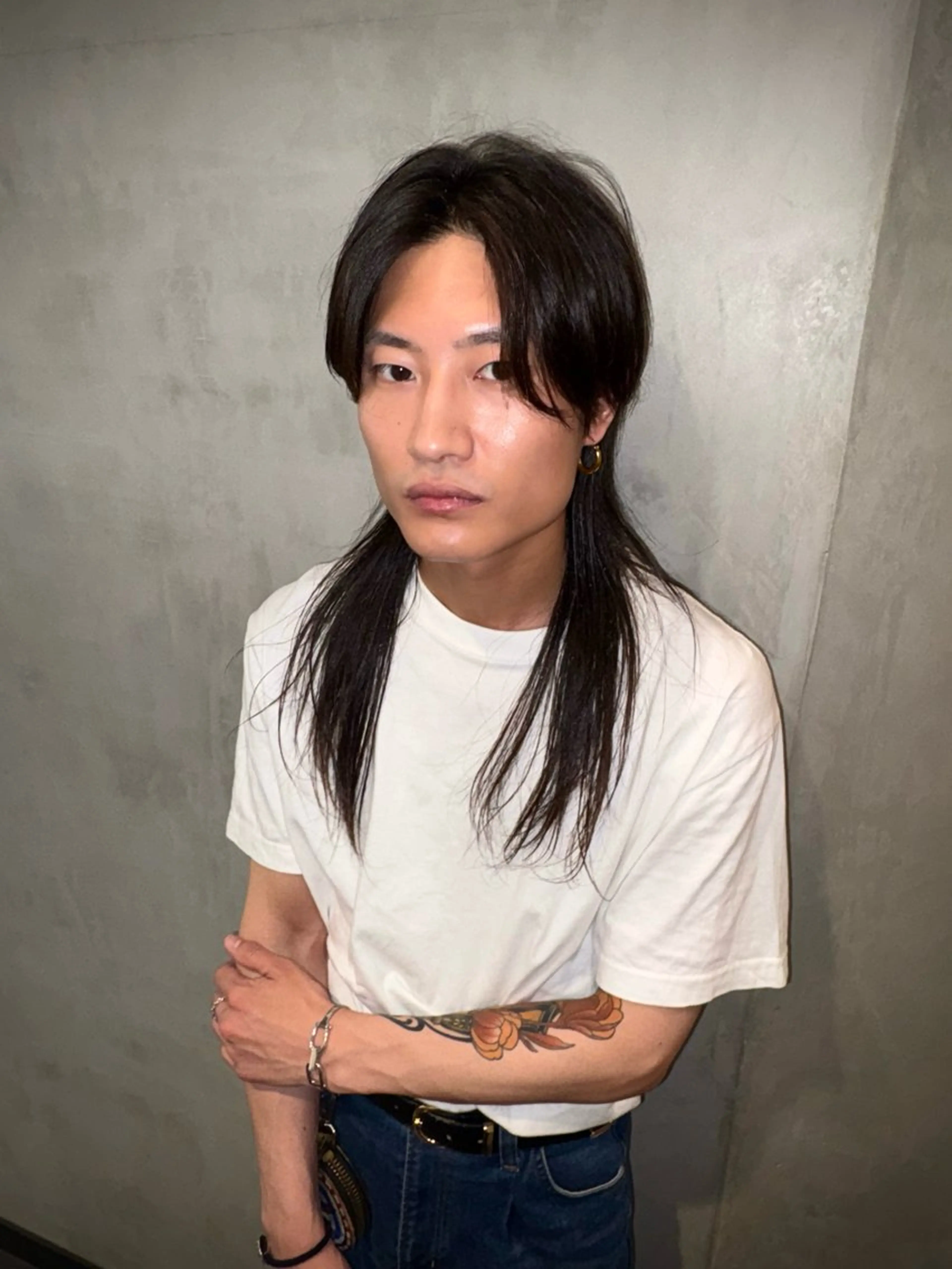 ロング メンズ カット トリートメント 優 作のヘアスタイル