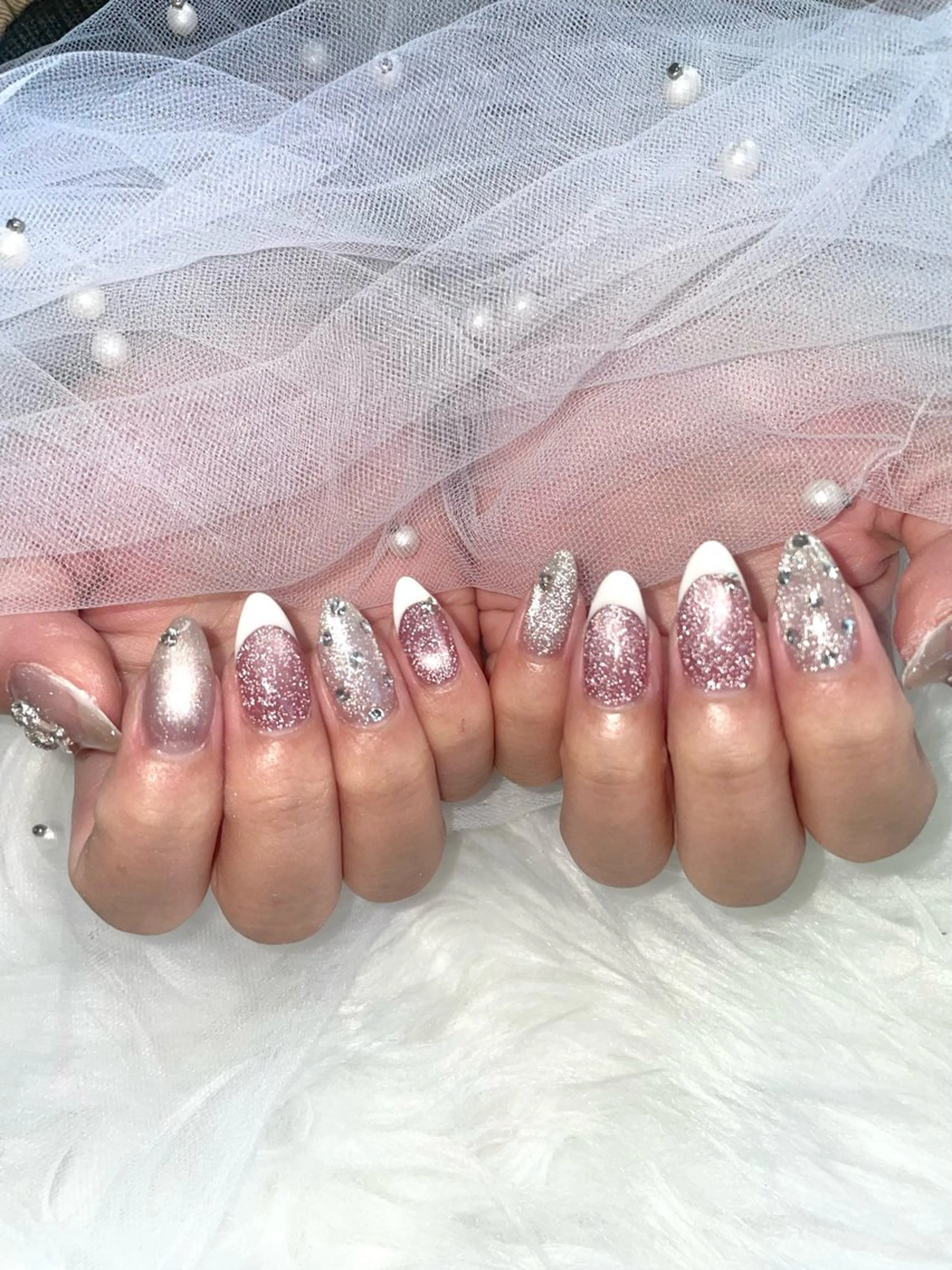 ネイル フラッシュネイル フラッシュマグ ハンドネイル e-up by boss所属・e-up nail Arisaのネイルデザイン