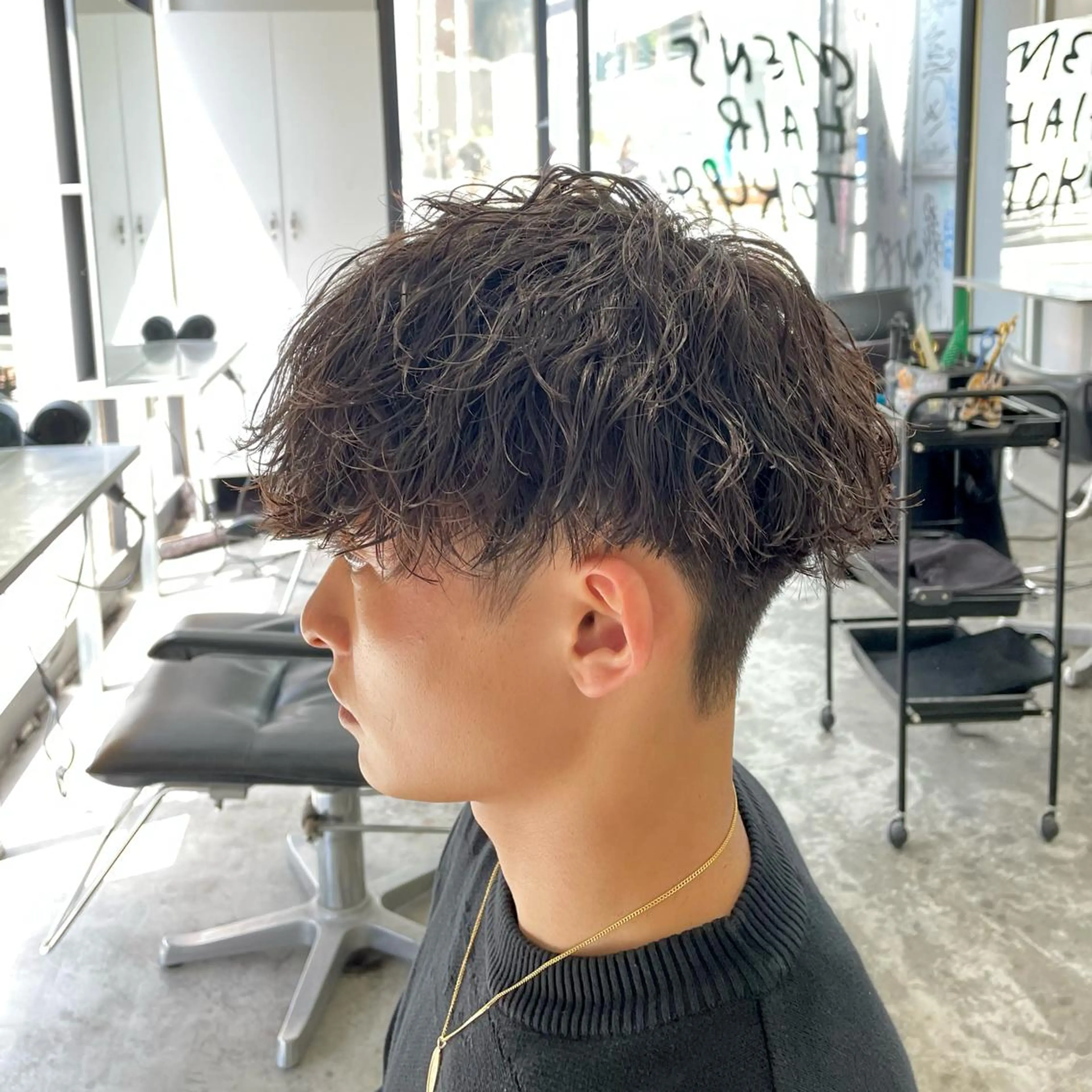 ショート パーマ メンズ カット パーマ メンズ特化美容師/ 藤戸 椋のヘアスタイル