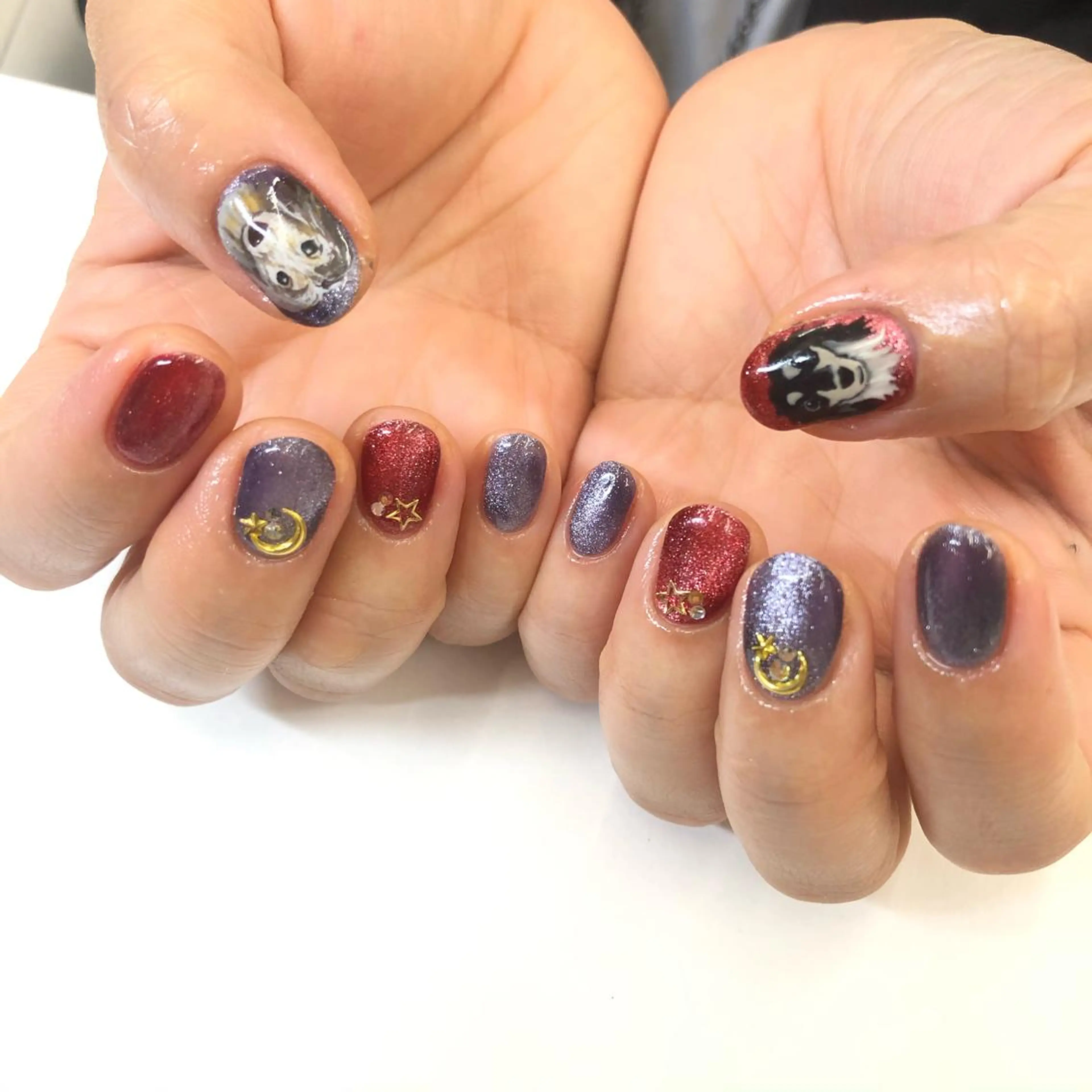 ネイル マグネットネイル ハンドネイル Minami 🍓のネイルデザイン