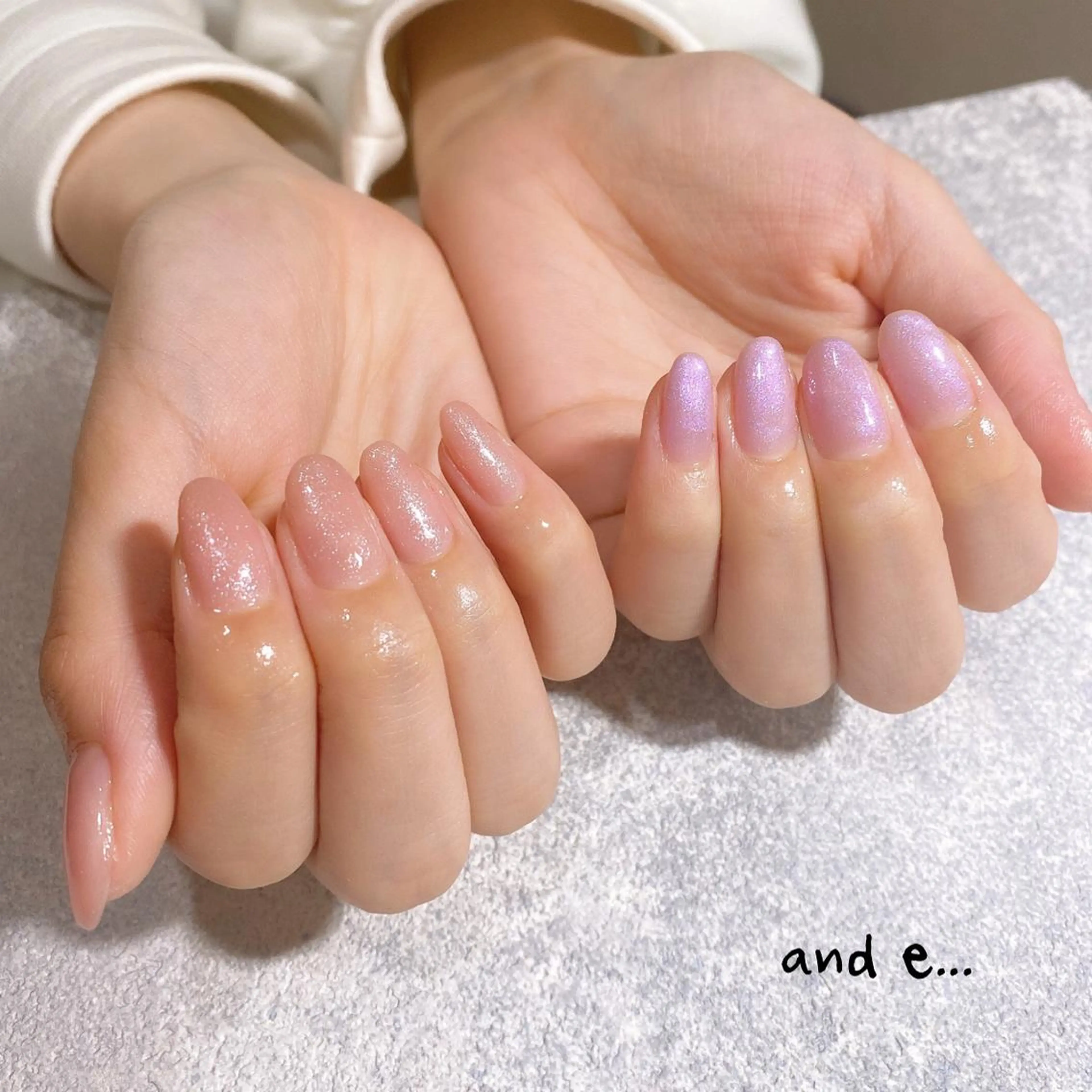 ネイル キラキラネイル ラメ(グリッター) ミラーネイル ニュアンスネイル オフィスネイル nailsalon mur.のネイルデザイン