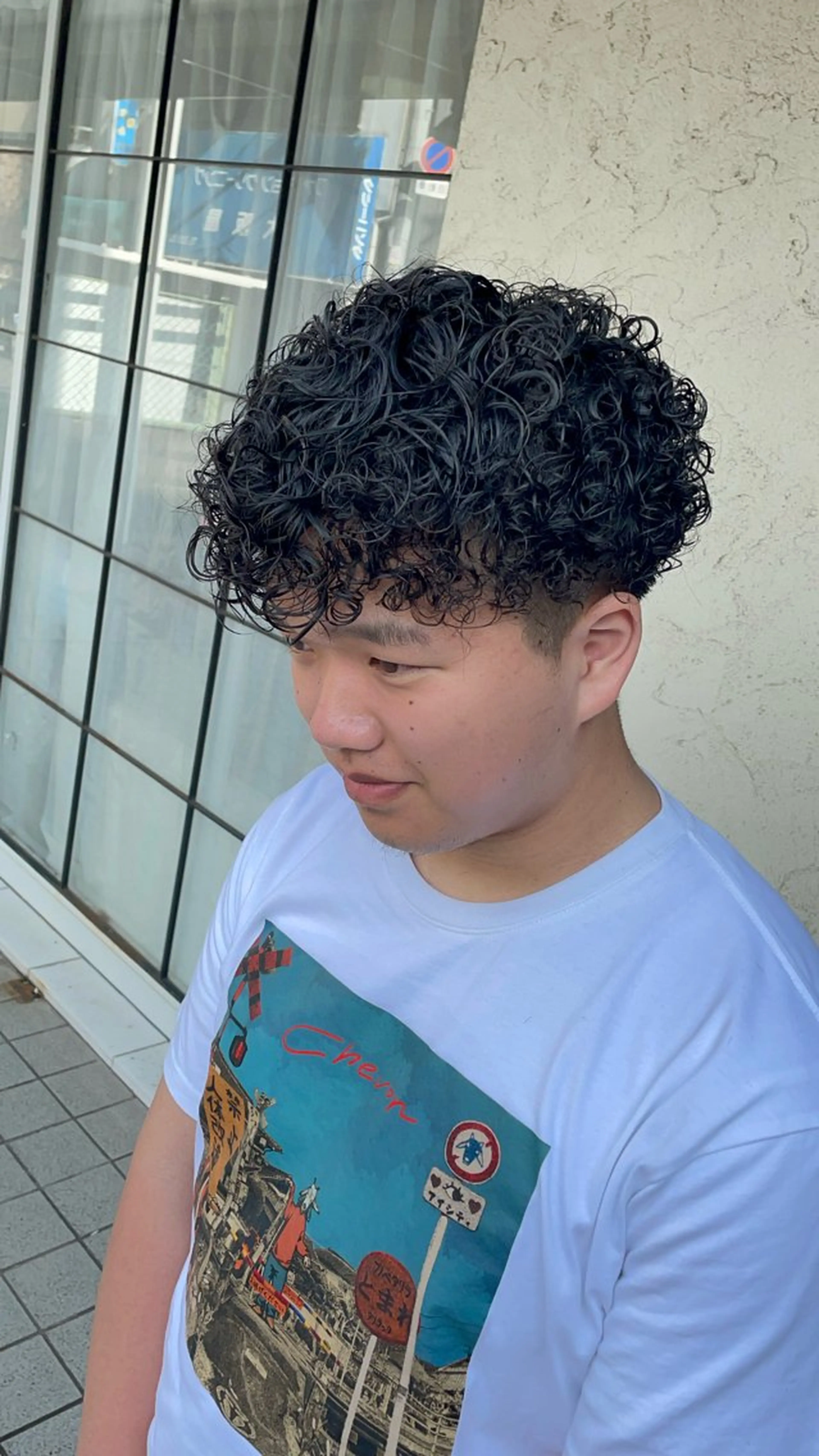 ショート パーマ メンズ カット パーマ 前川 万都里のヘアスタイル