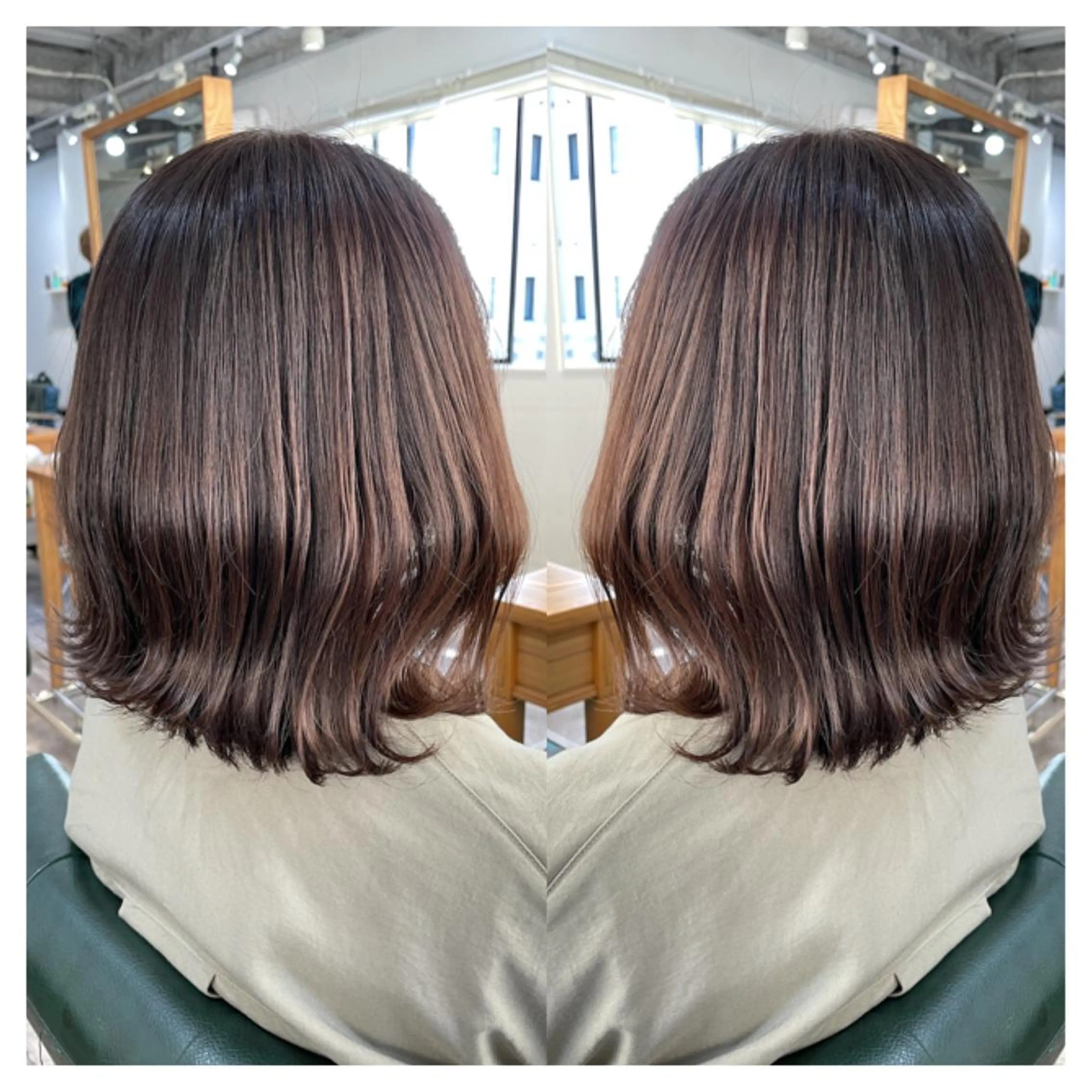 ミディアム カラー ヘアカラー トリートメント 村山 茉衣のヘアスタイル