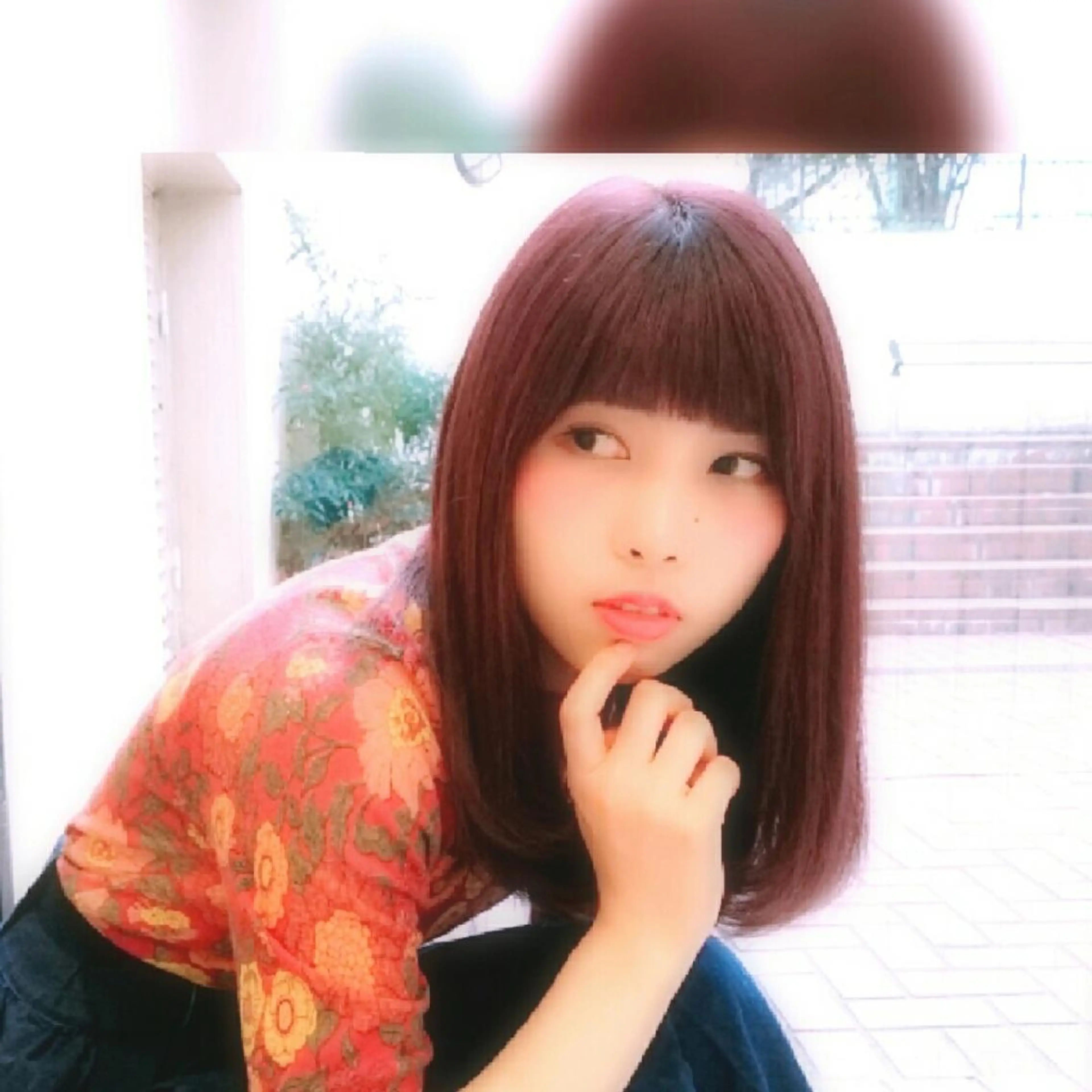 カラー セミロング ブラウンカラー ピンクカラー ピンクブラウン ma cherie 三浦直美のヘアスタイル