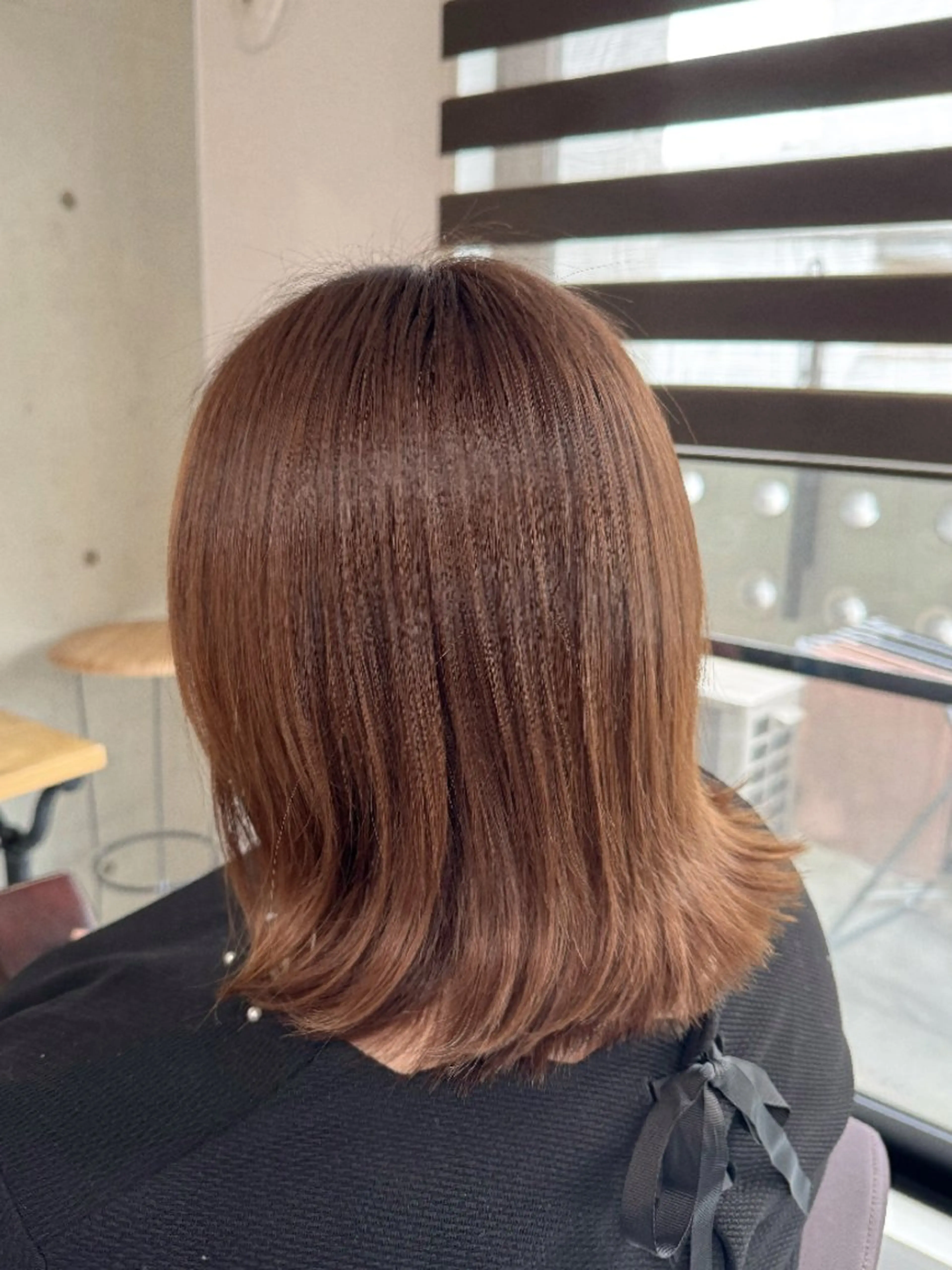 カラー ミディアム カット ヘアカラー トリートメント ma cherie 三浦直美のヘアスタイル